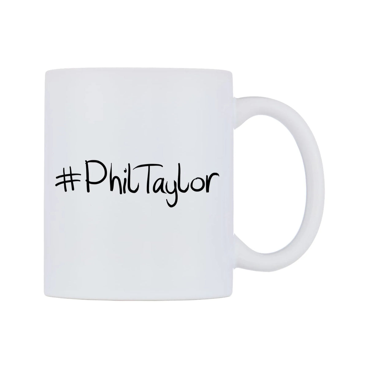 PhilTaylor Mug — mug, left side, on a white background