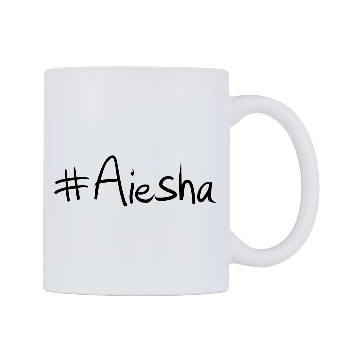 Aiesha Mug — mug, left side, on a white background
