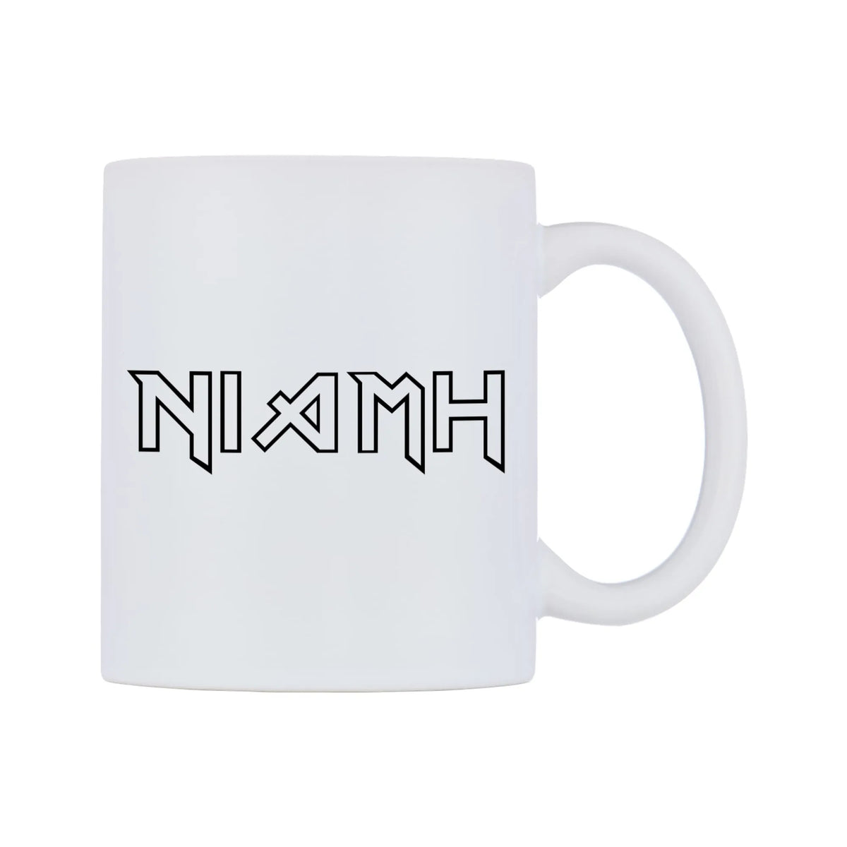 Niamh - Iron Maiden Themed Mug — white 11oz gloss mug, left side, on a white background