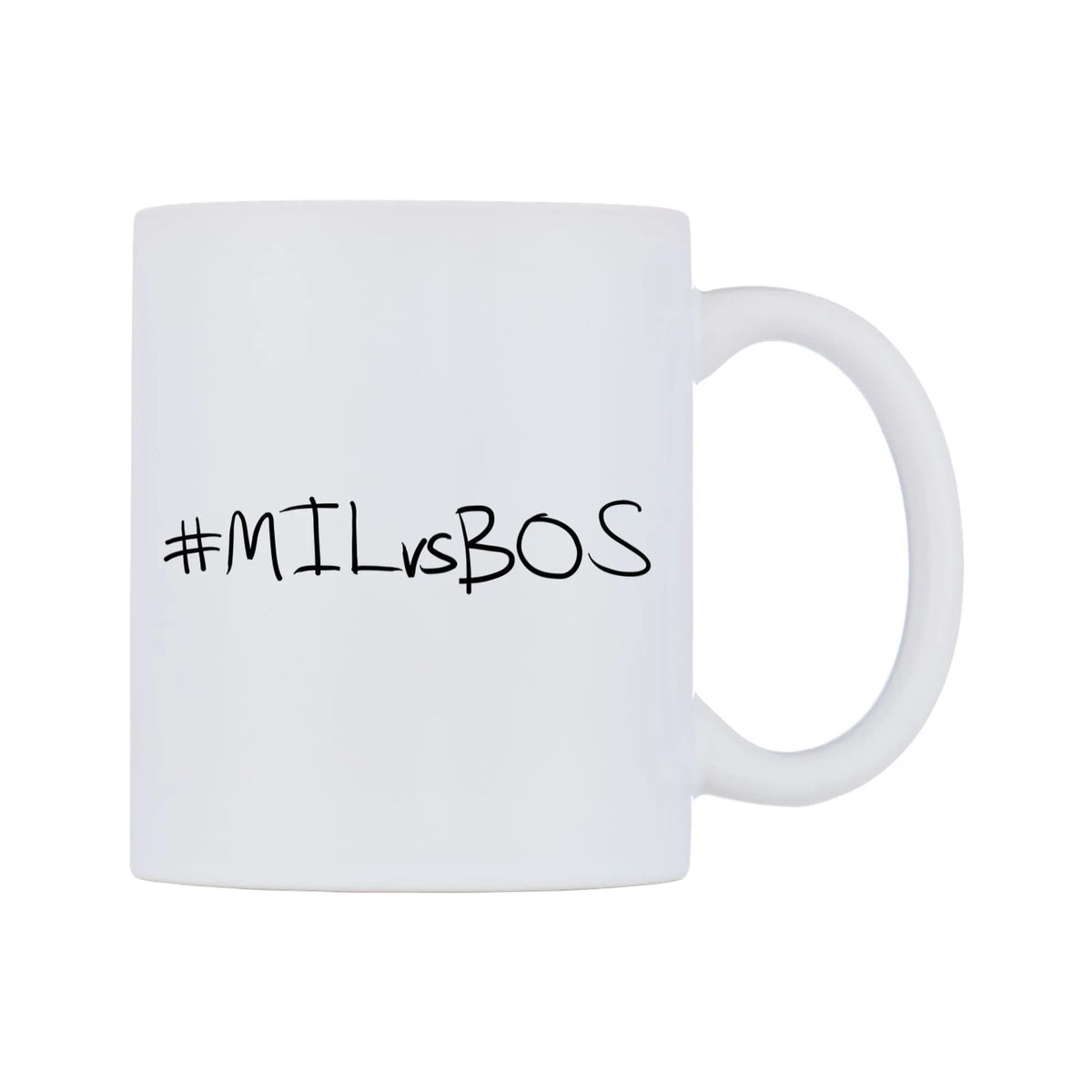 MILvsBOS Mug — mug, left side, on a white background