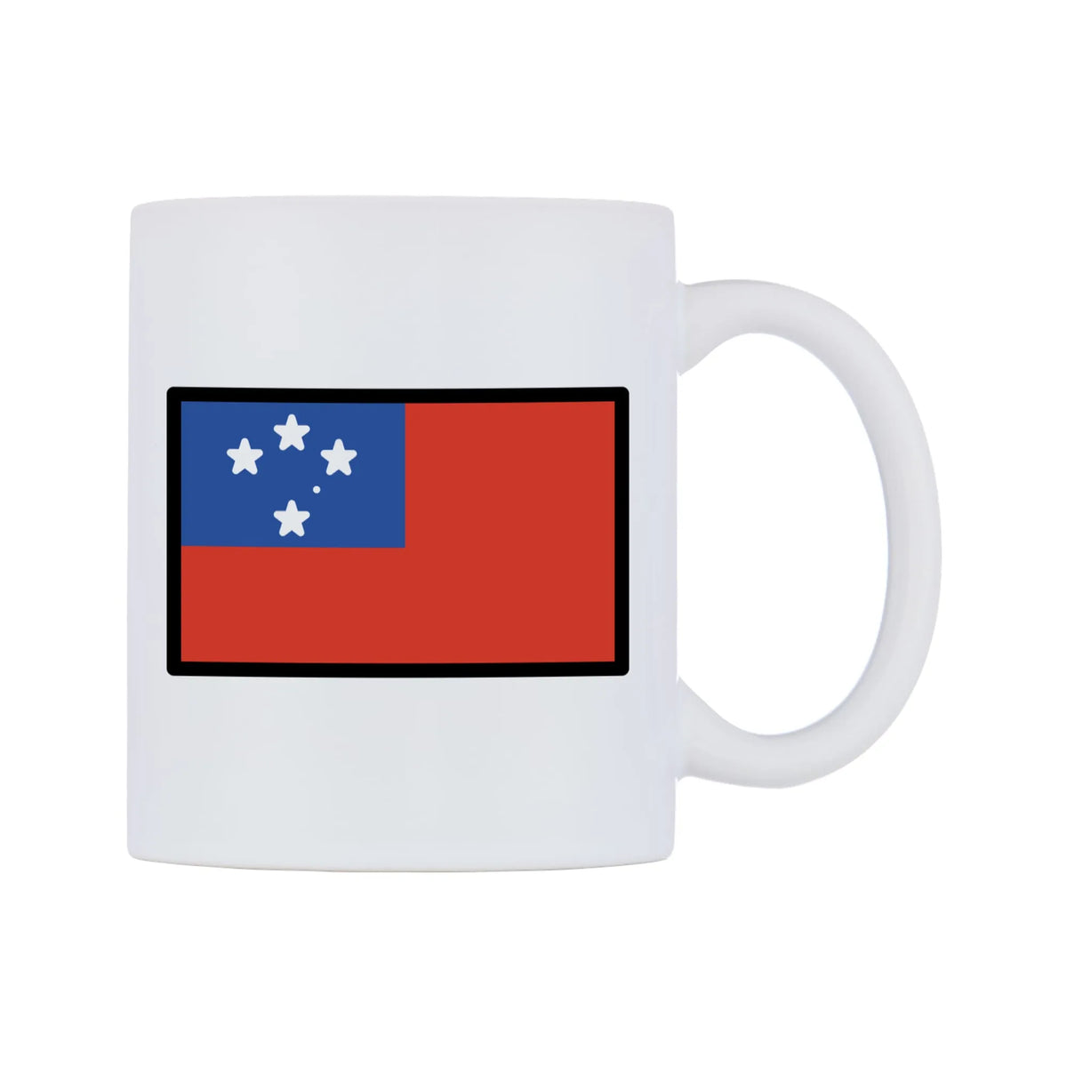 Samoa Flag Emoji Mug — mug, left side, on a white background