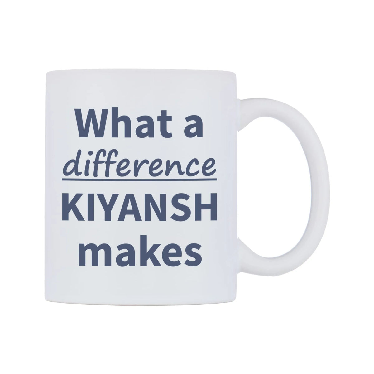 What a difference KIYANSH makes Mug — mug, left side, on a white background