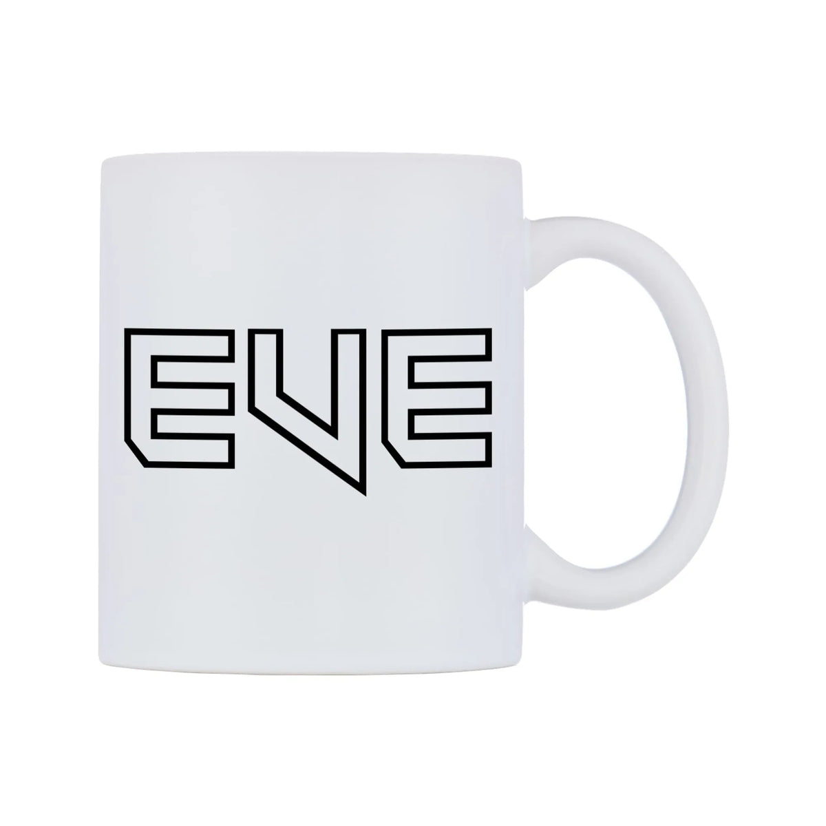 Eve - Iron Maiden Themed Mug — white 11oz gloss mug, left side, on a white background