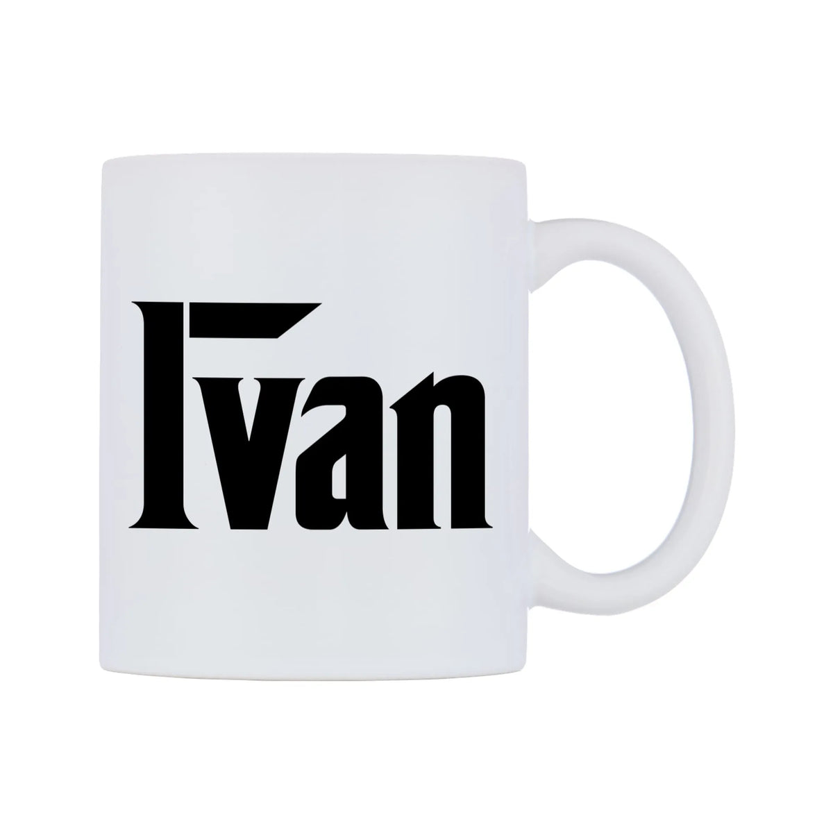 Ivan - Godfather Themed Mug — white 11oz gloss mug, left side, on a white background