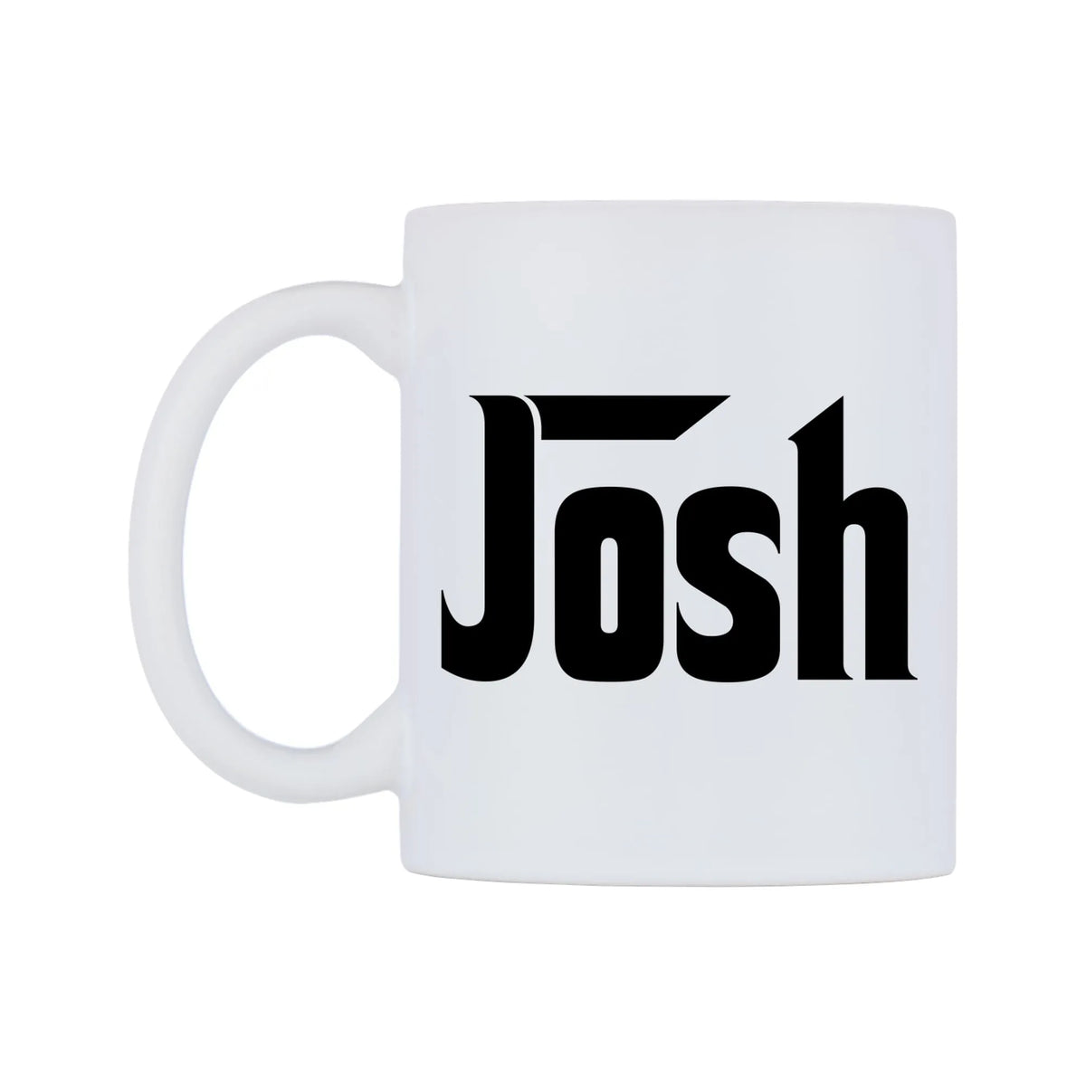Josh - Godfather Themed Mug — white 11oz gloss mug, right side, on a white background