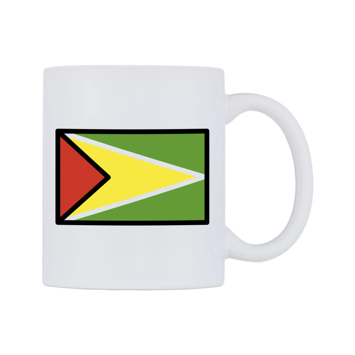 Guyana Flag Emoji Mug — mug, left side, on a white background