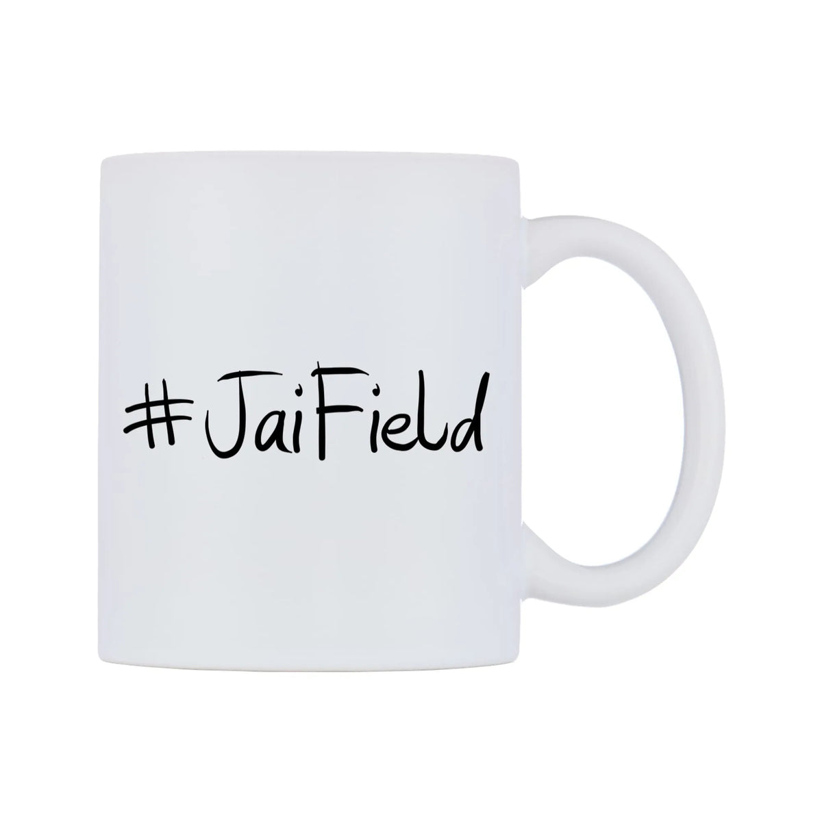 JaiField Mug — mug, left side, on a white background