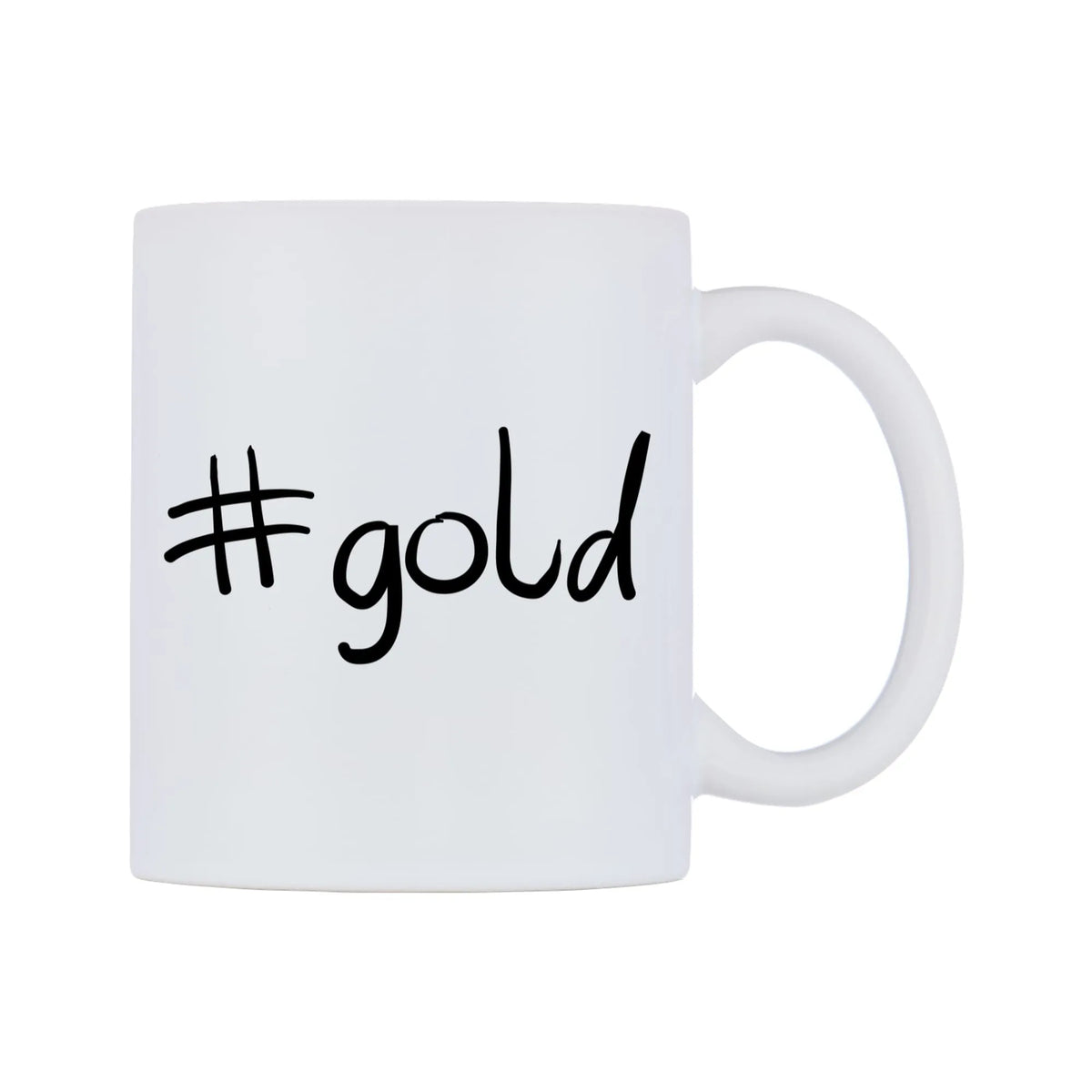 gold Mug — mug, left side, on a white background