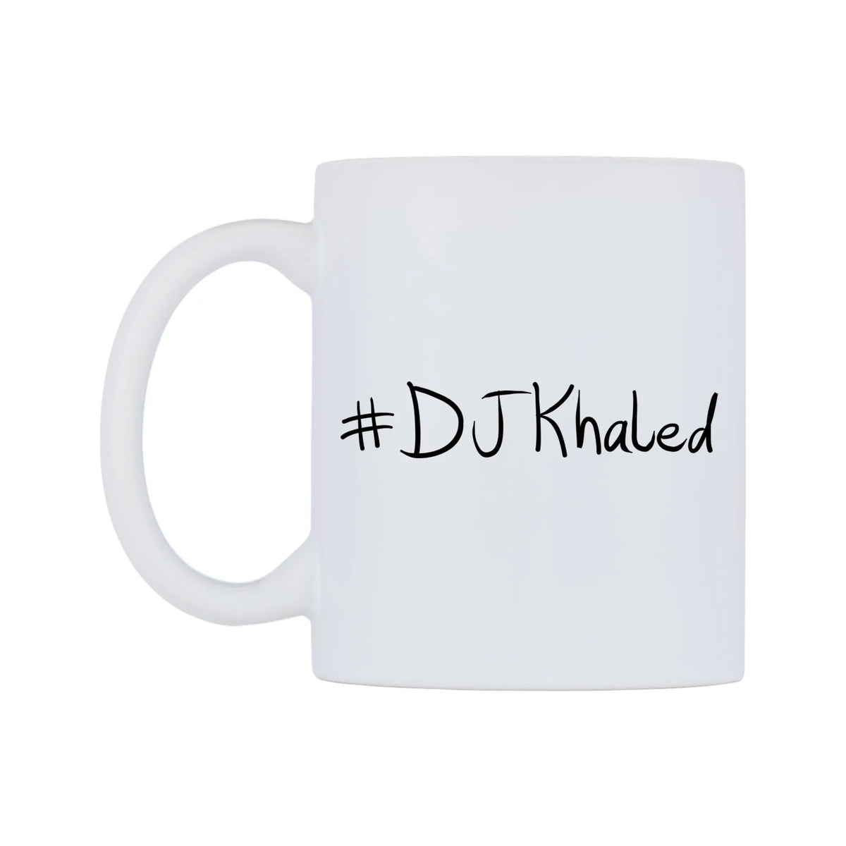 DJKhaled Mug — mug, right side, on a white background