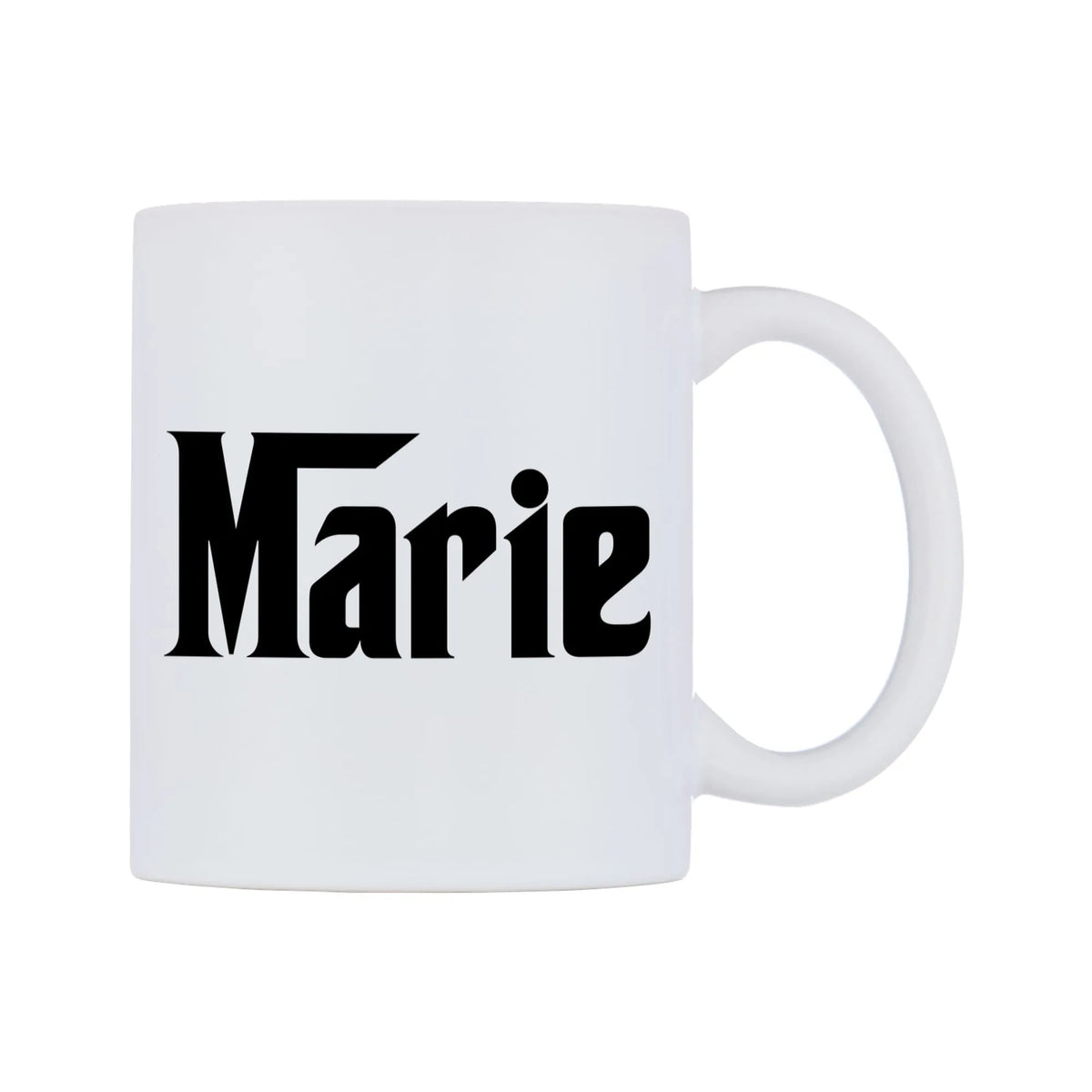 Marie - Godfather Themed Mug — white 11oz gloss mug, left side, on a white background