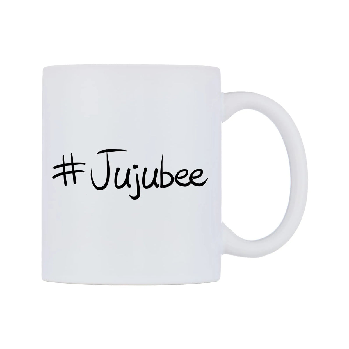 Jujubee Mug — mug, left side, on a white background