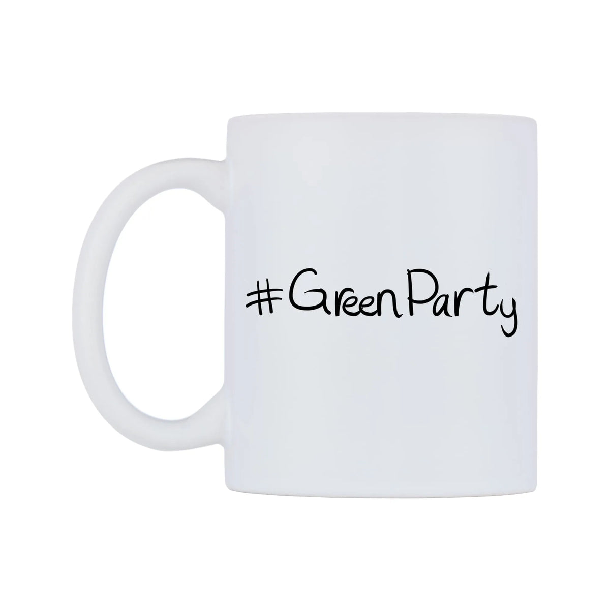 GreenParty Mug — mug, right side, on a white background
