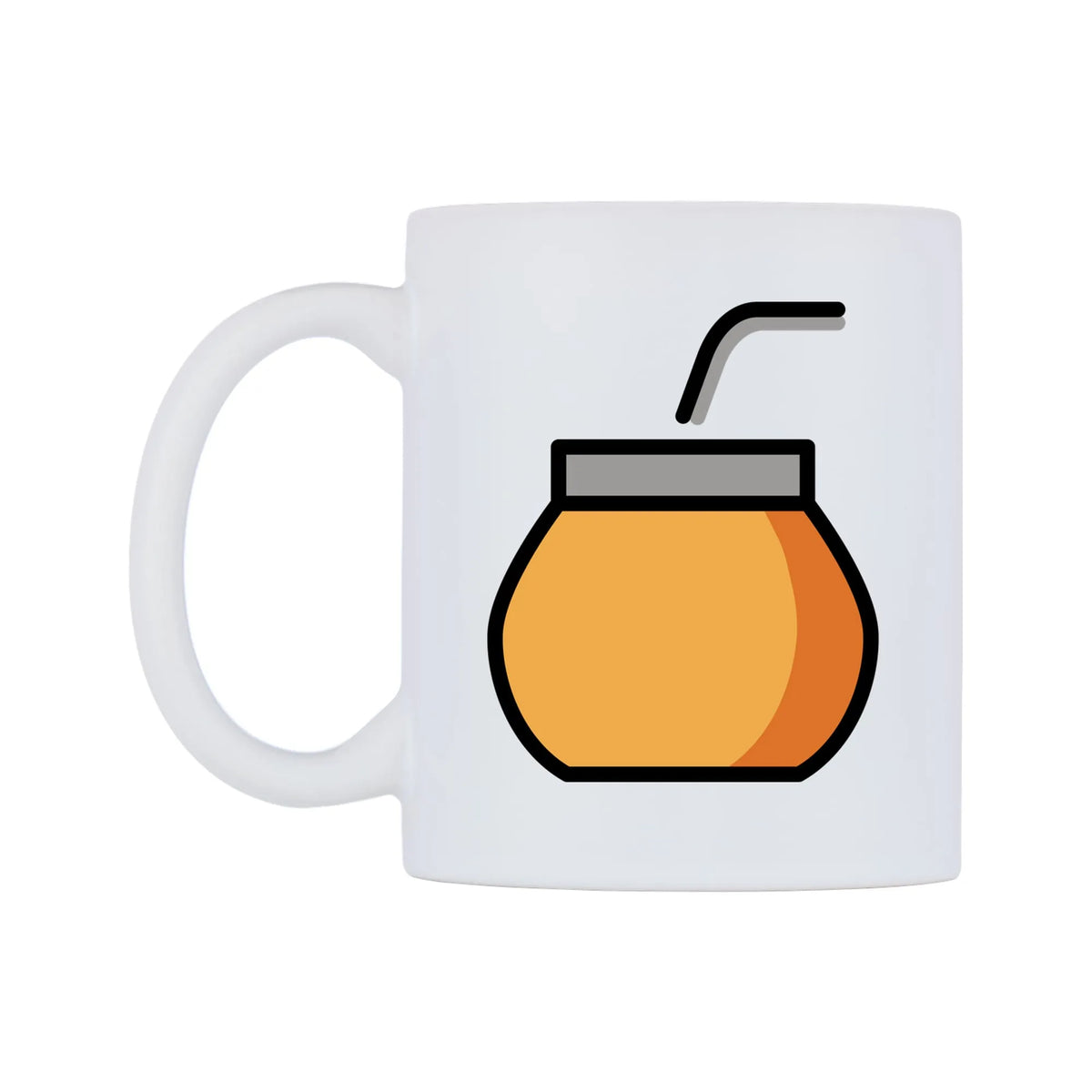Mate Emoji Mug — mug, right side, on a white background