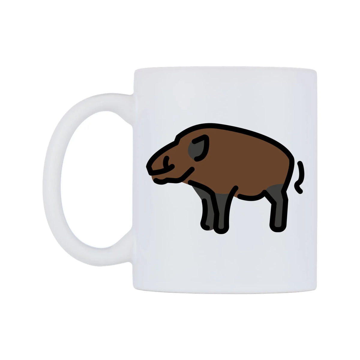 Boar Emoji Mug — mug, right side, on a white background