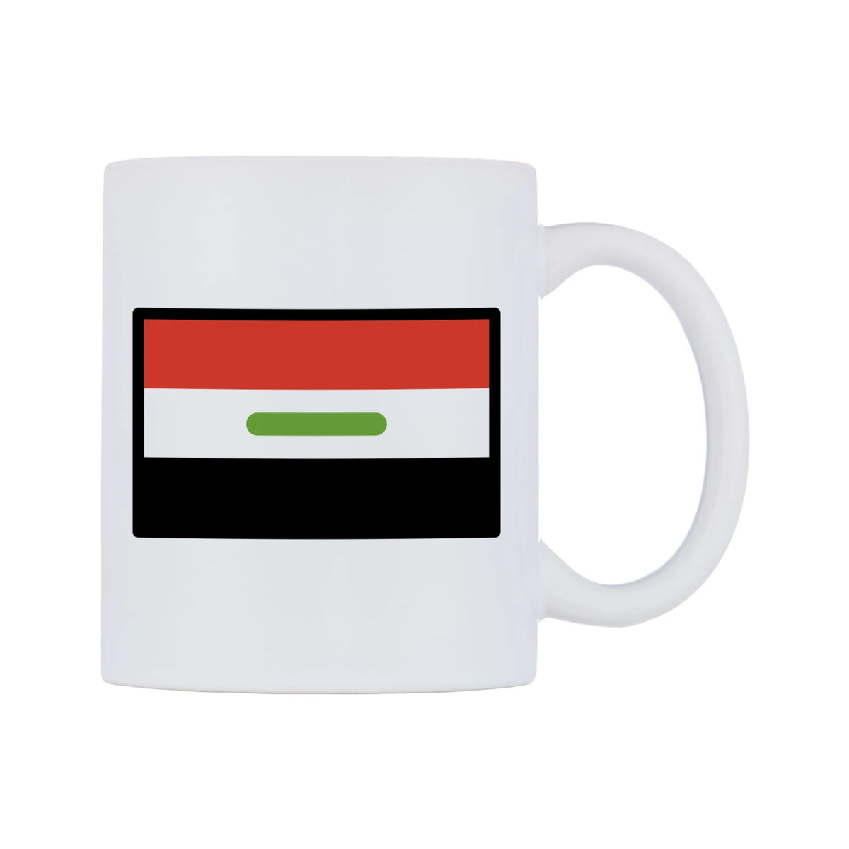 Iraq Flag Emoji Mug — mug, left side, on a white background