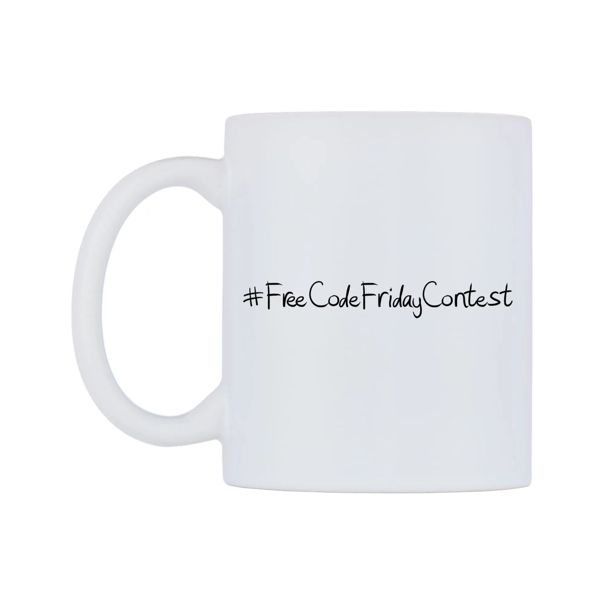 FreeCodeFridayContest Mug — mug, right side, on a white background