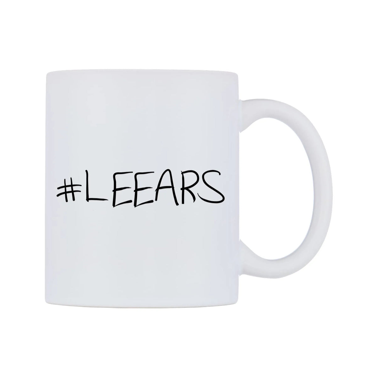 LEEARS Mug — mug, left side, on a white background