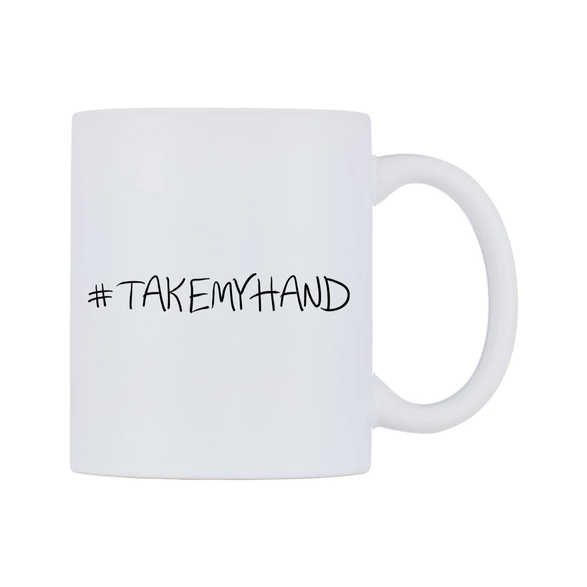 TAKEMYHAND Mug — mug, left side, on a white background