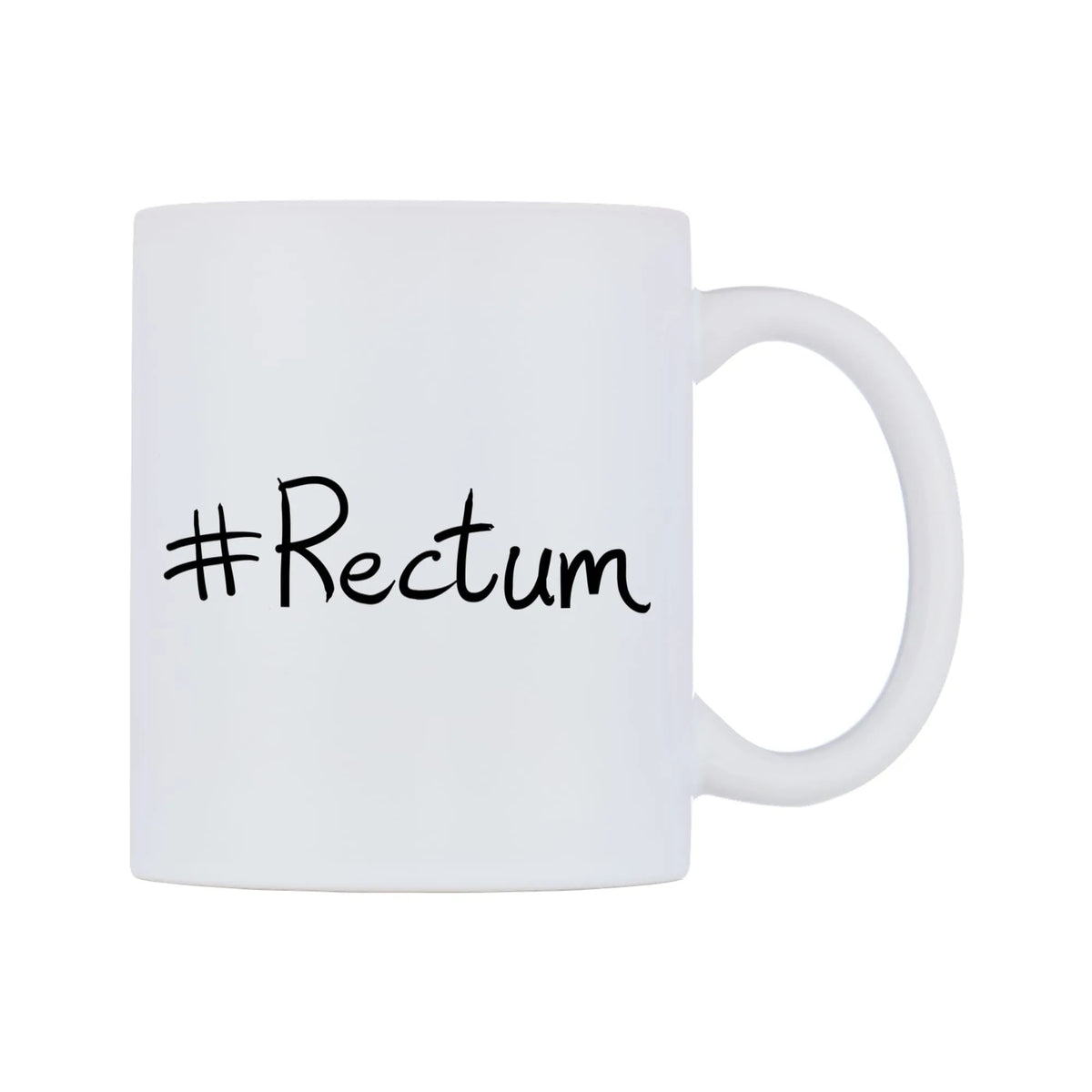 Rectum Mug — mug, left side, on a white background
