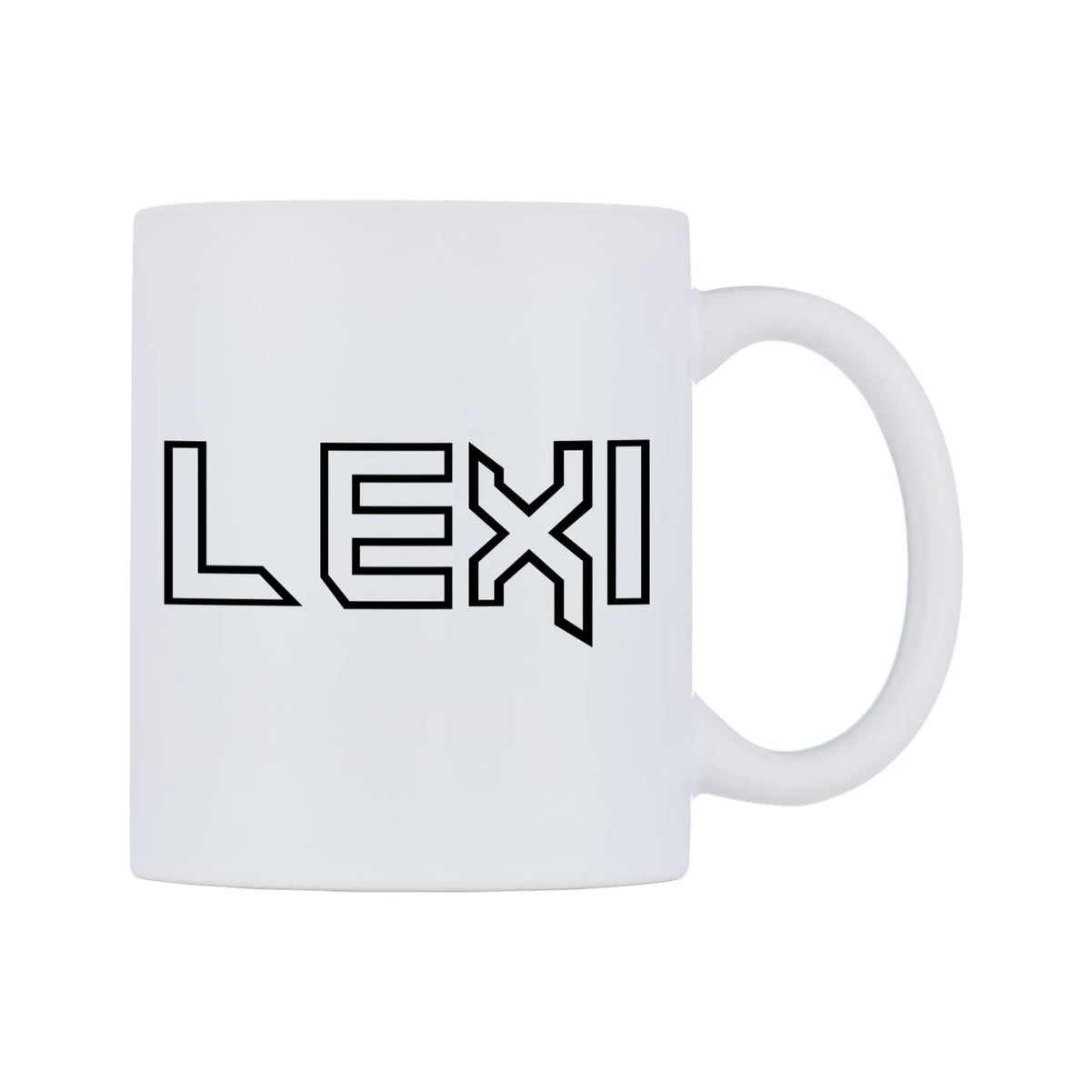Lexi - Iron Maiden Themed Mug — white 11oz gloss mug, left side, on a white background