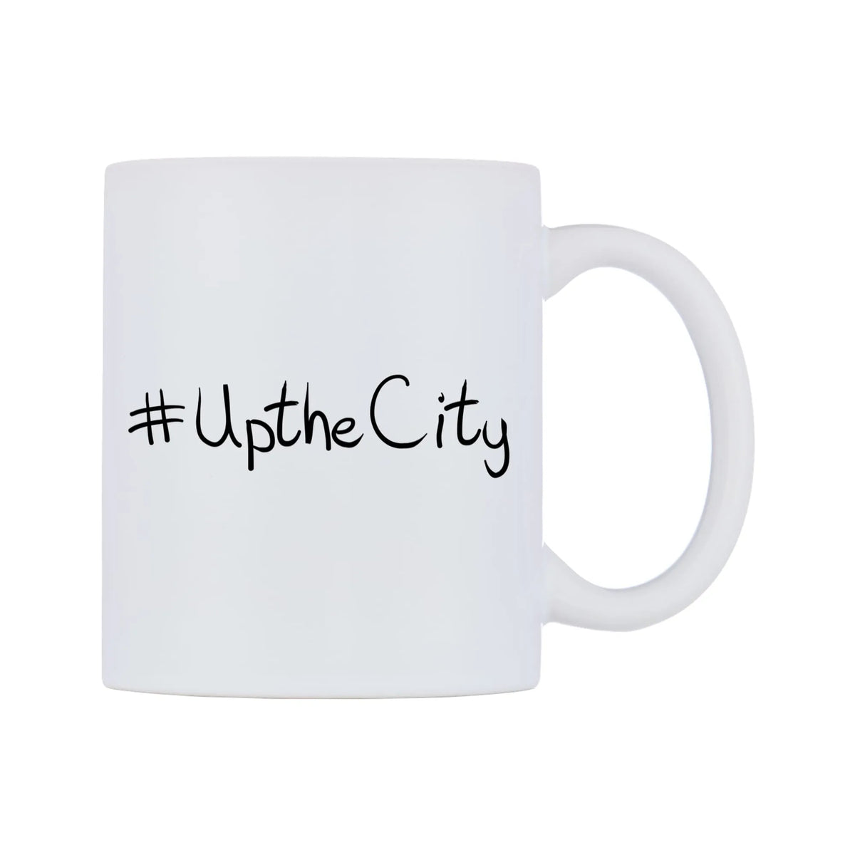 UptheCity Mug — mug, left side, on a white background