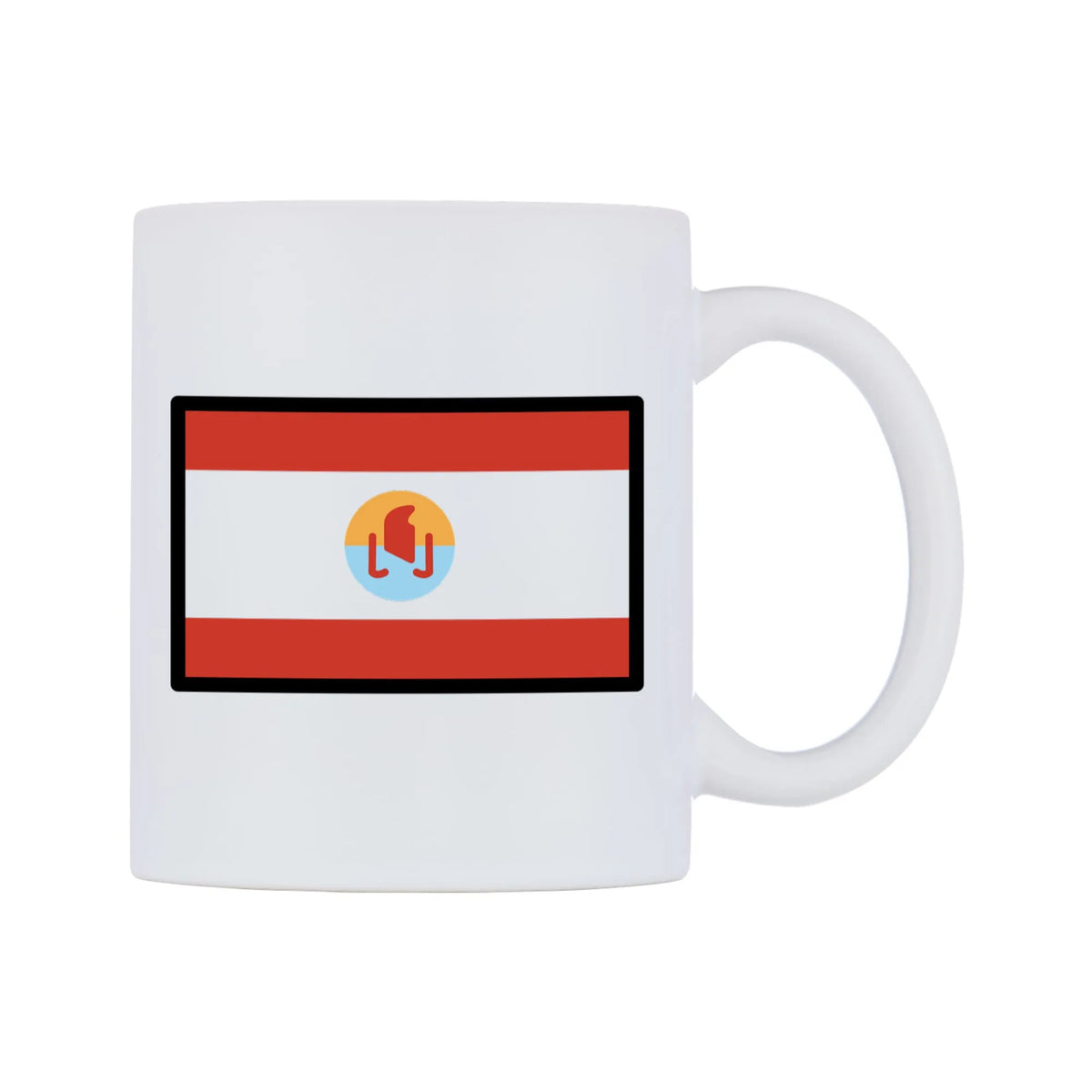 French Polynesia Flag Emoji Mug — mug, left side, on a white background