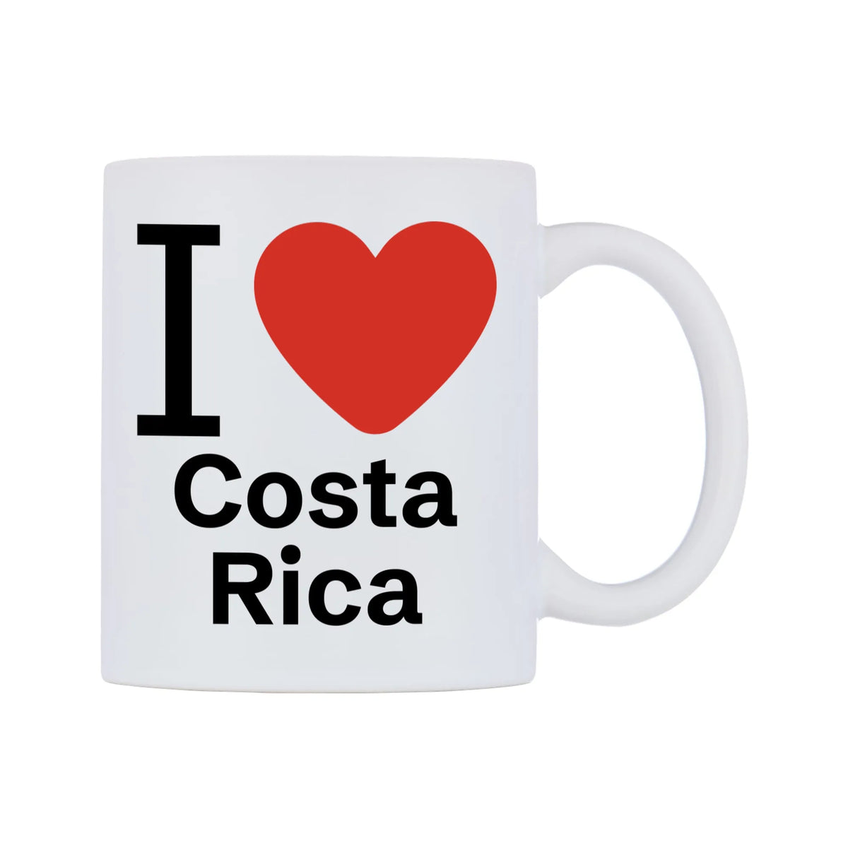 I Love Costa Rica Mug — mug, left side, on a white background