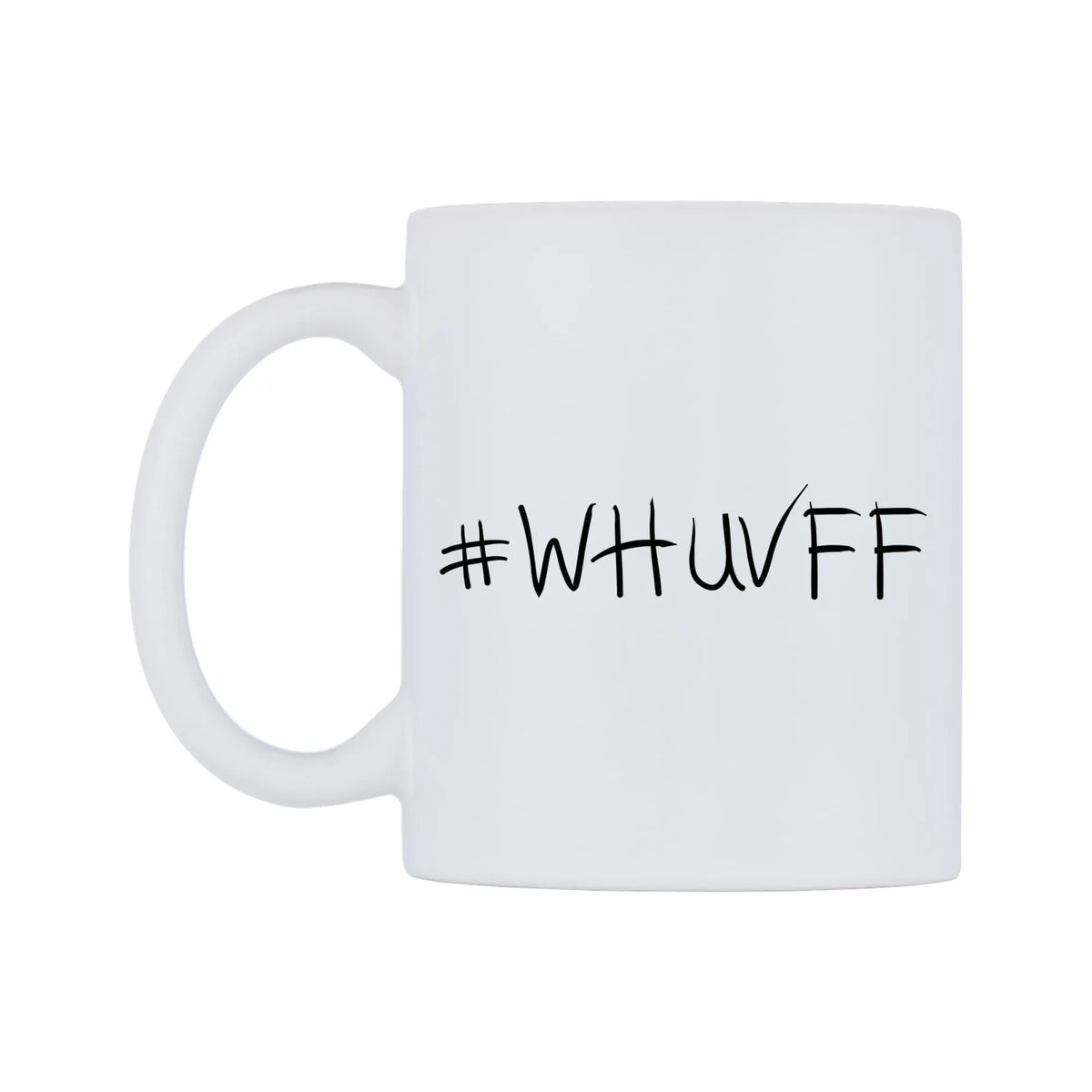 WHUVFF Mug — mug, right side, on a white background