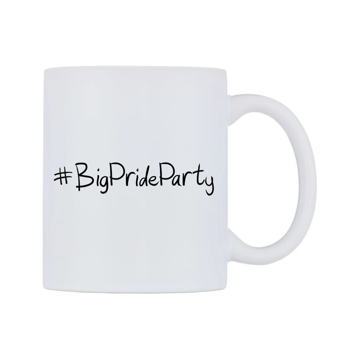 BigPrideParty Mug — mug, left side, on a white background