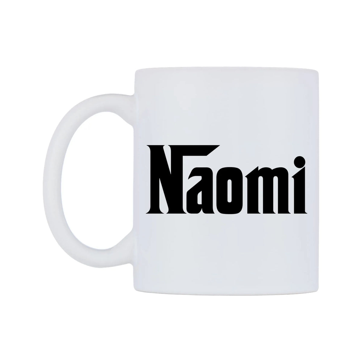 Naomi - Godfather Themed Mug — white 11oz gloss mug, right side, on a white background
