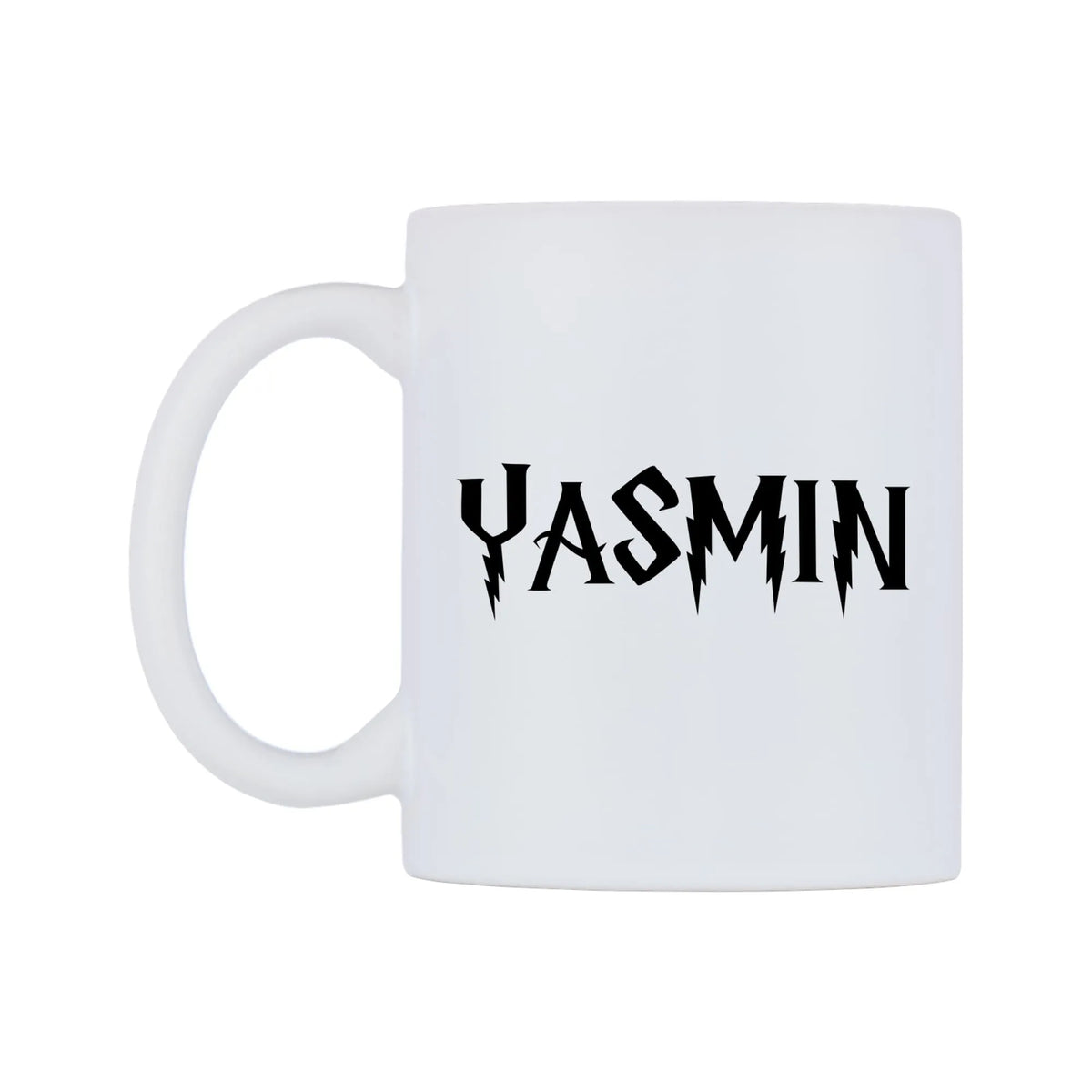 Yasmin - Wizard Themed Mug — white 11oz gloss mug, right side, on a white background
