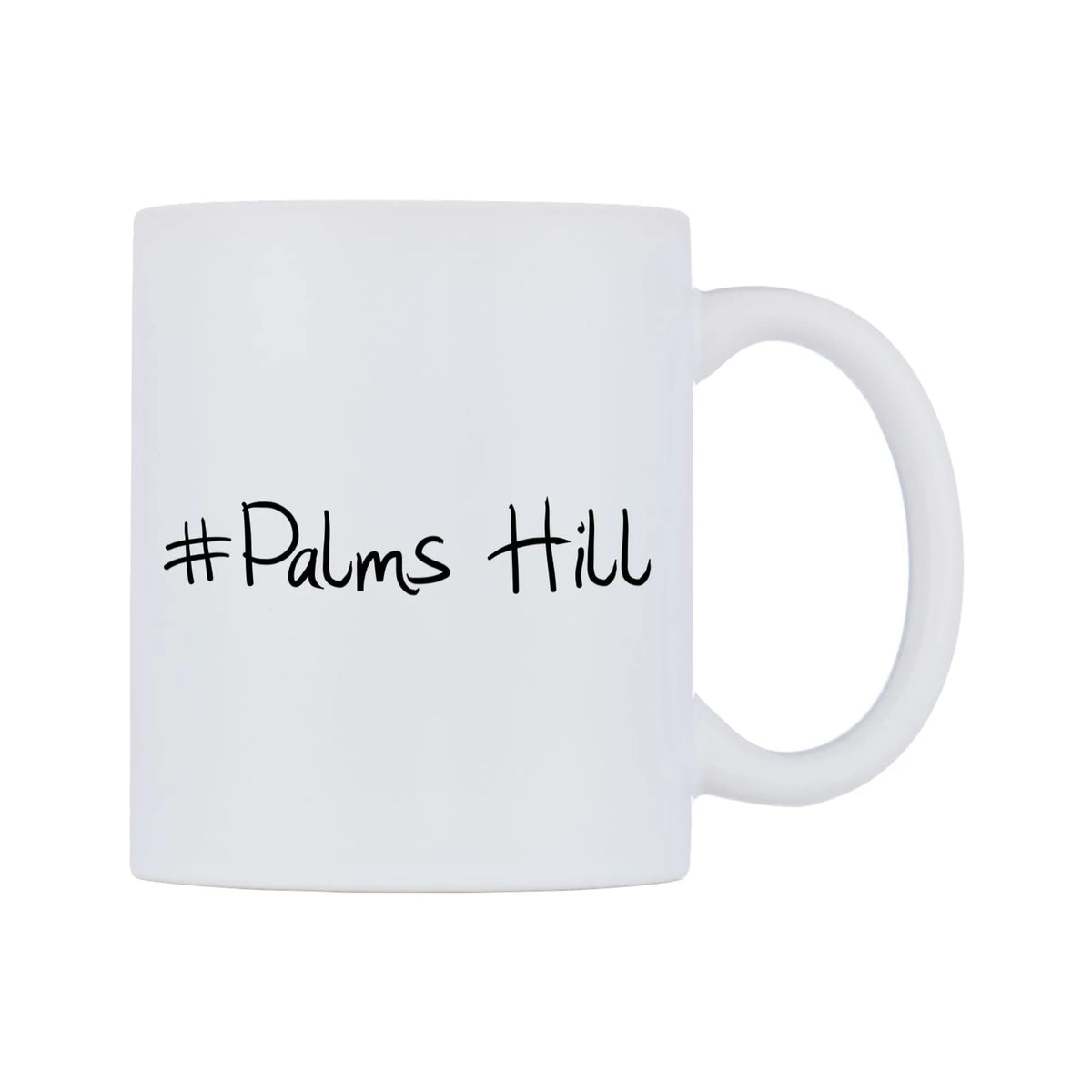 Palms Hill Mug — mug, left side, on a white background