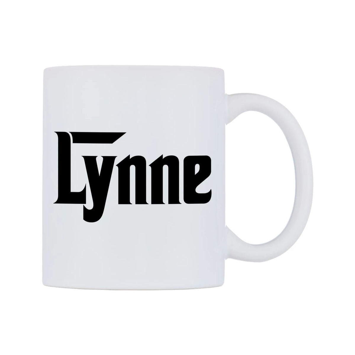 Lynne - Godfather Themed Mug — white 11oz gloss mug, left side, on a white background