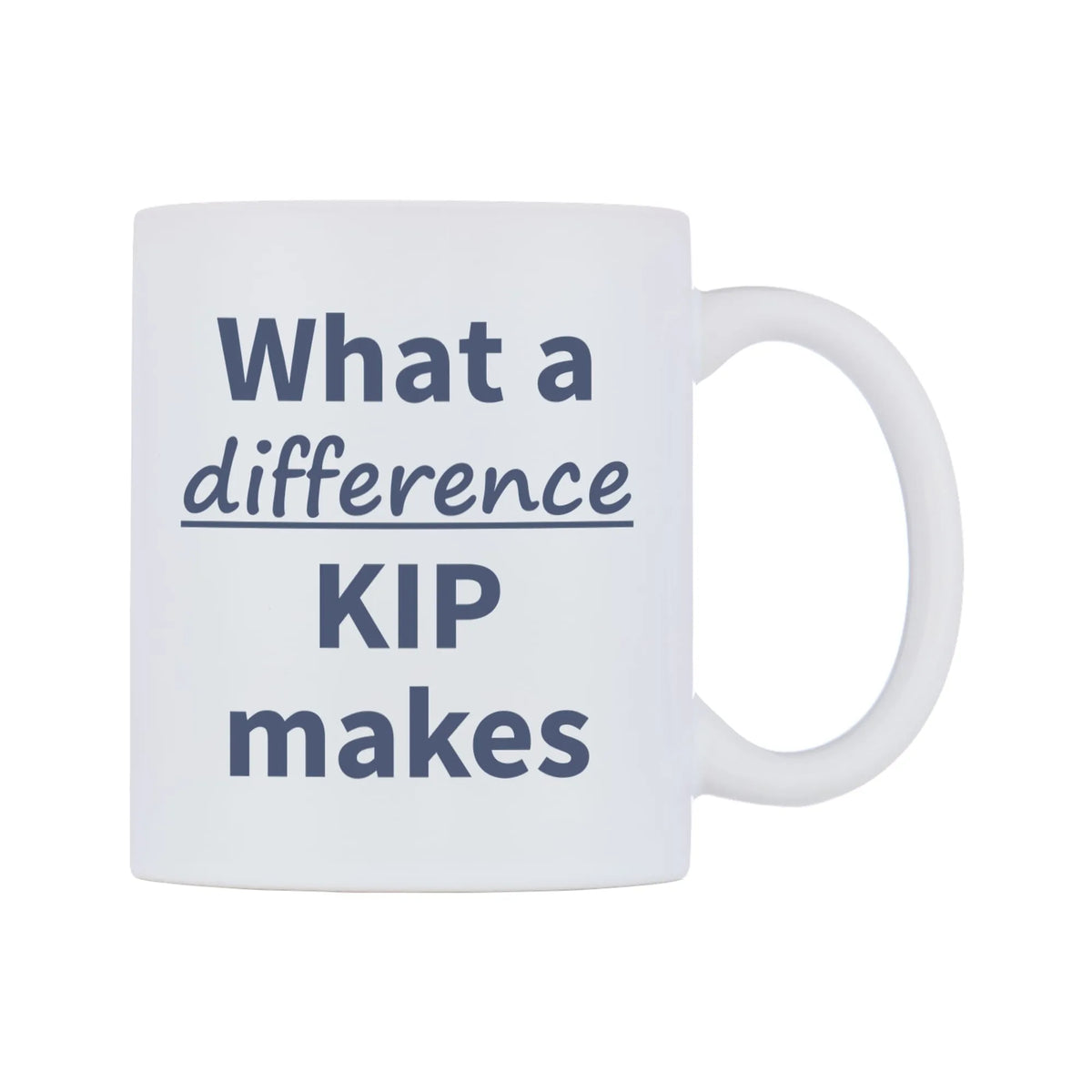 What a difference KIP makes Mug — mug, left side, on a white background