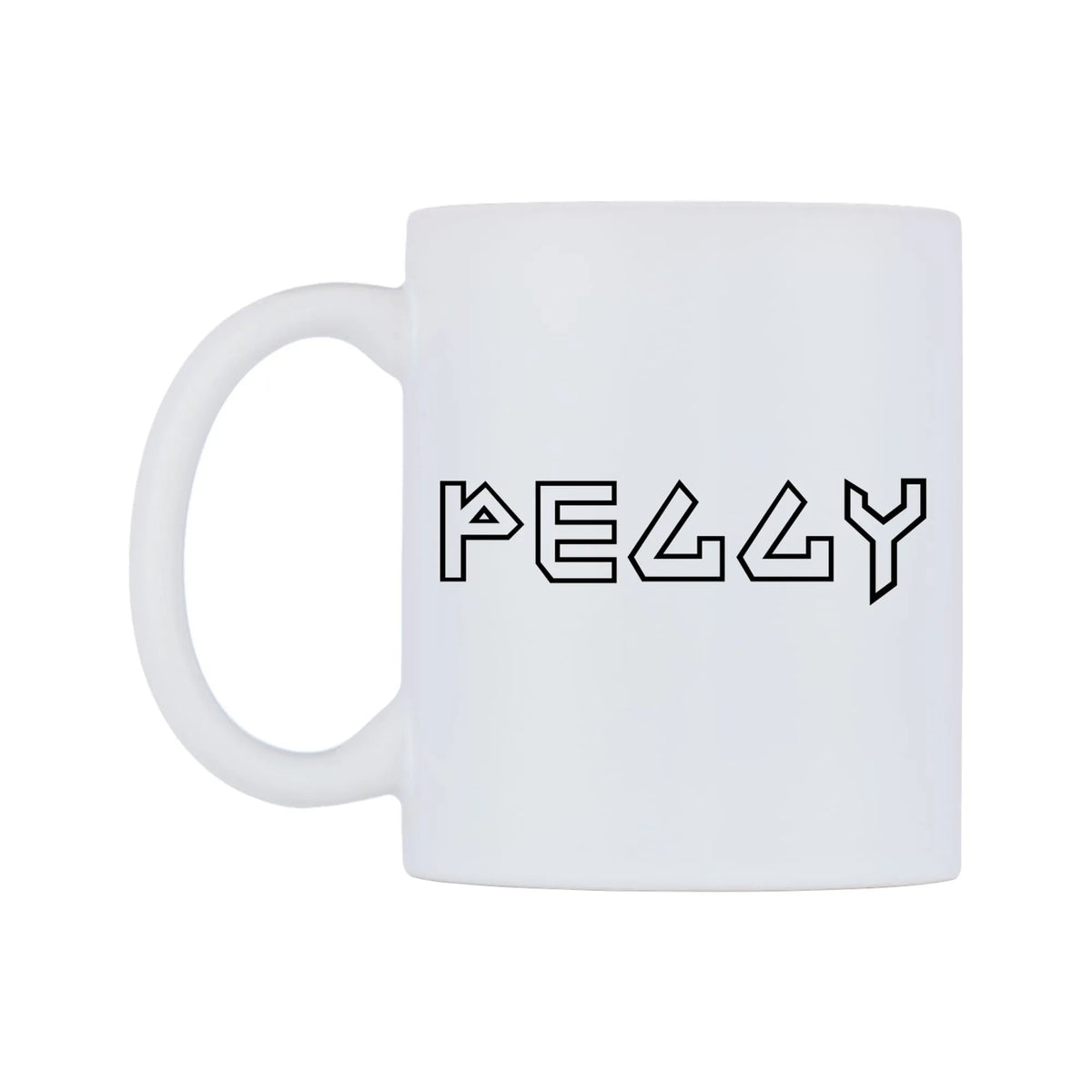 Peggy - Iron Maiden Themed Mug — white 11oz gloss mug, right side, on a white background