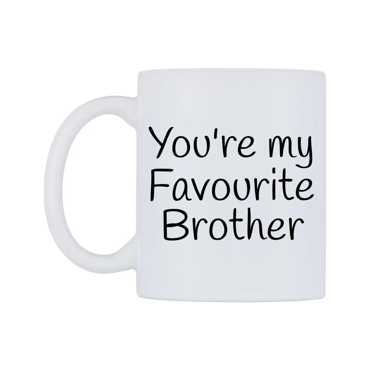 You're My Favourite Brother Mug — mug, right side, on a white background
