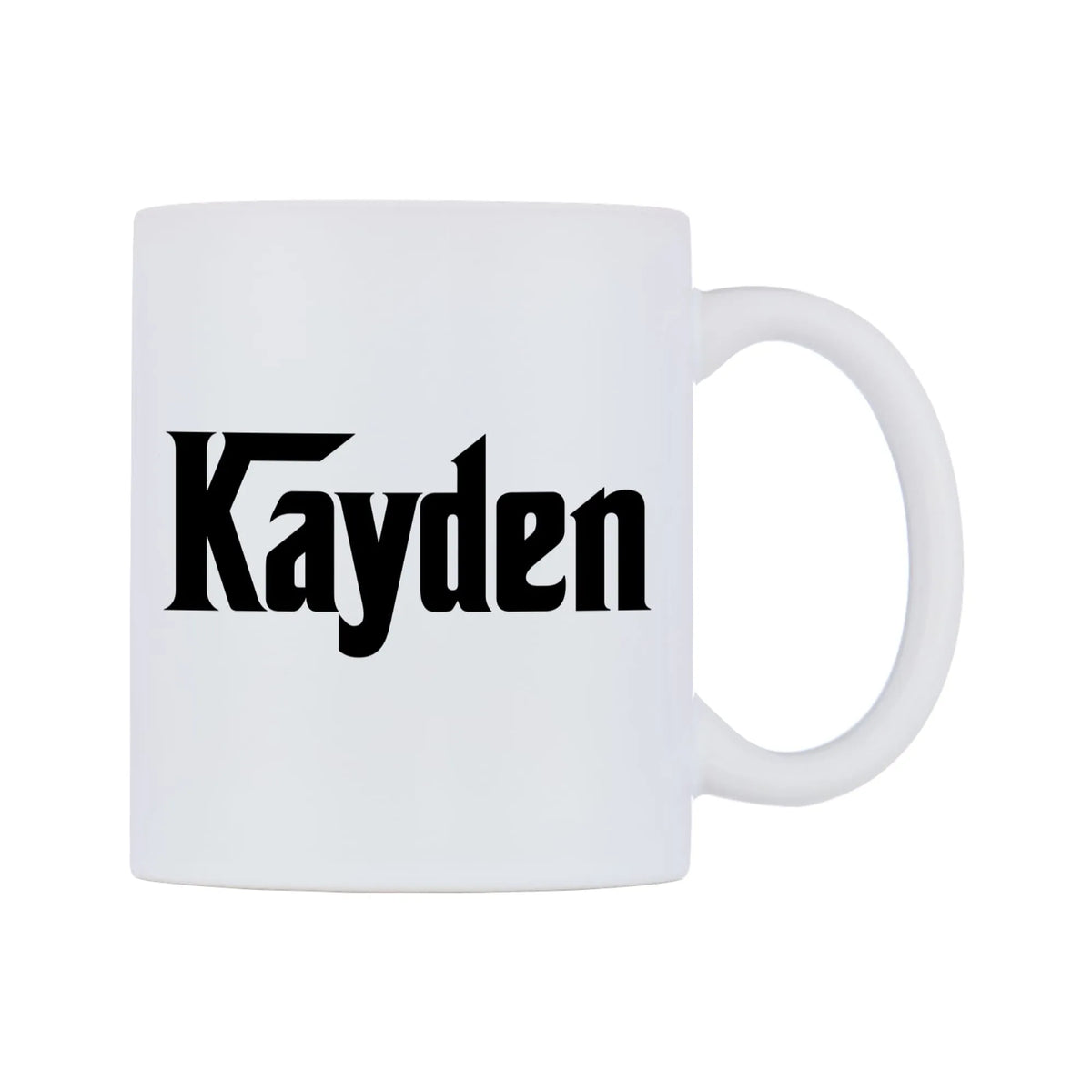 Kayden - Godfather Themed Mug — mug, left side, on a white background