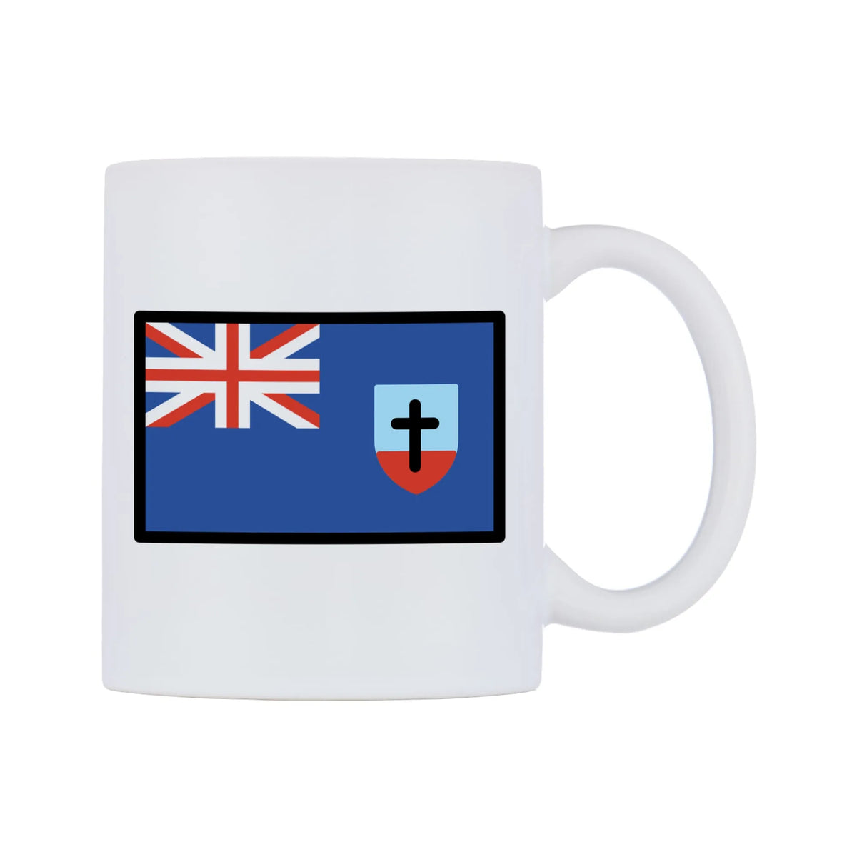 Montserrat Flag Emoji Mug — mug, left side, on a white background