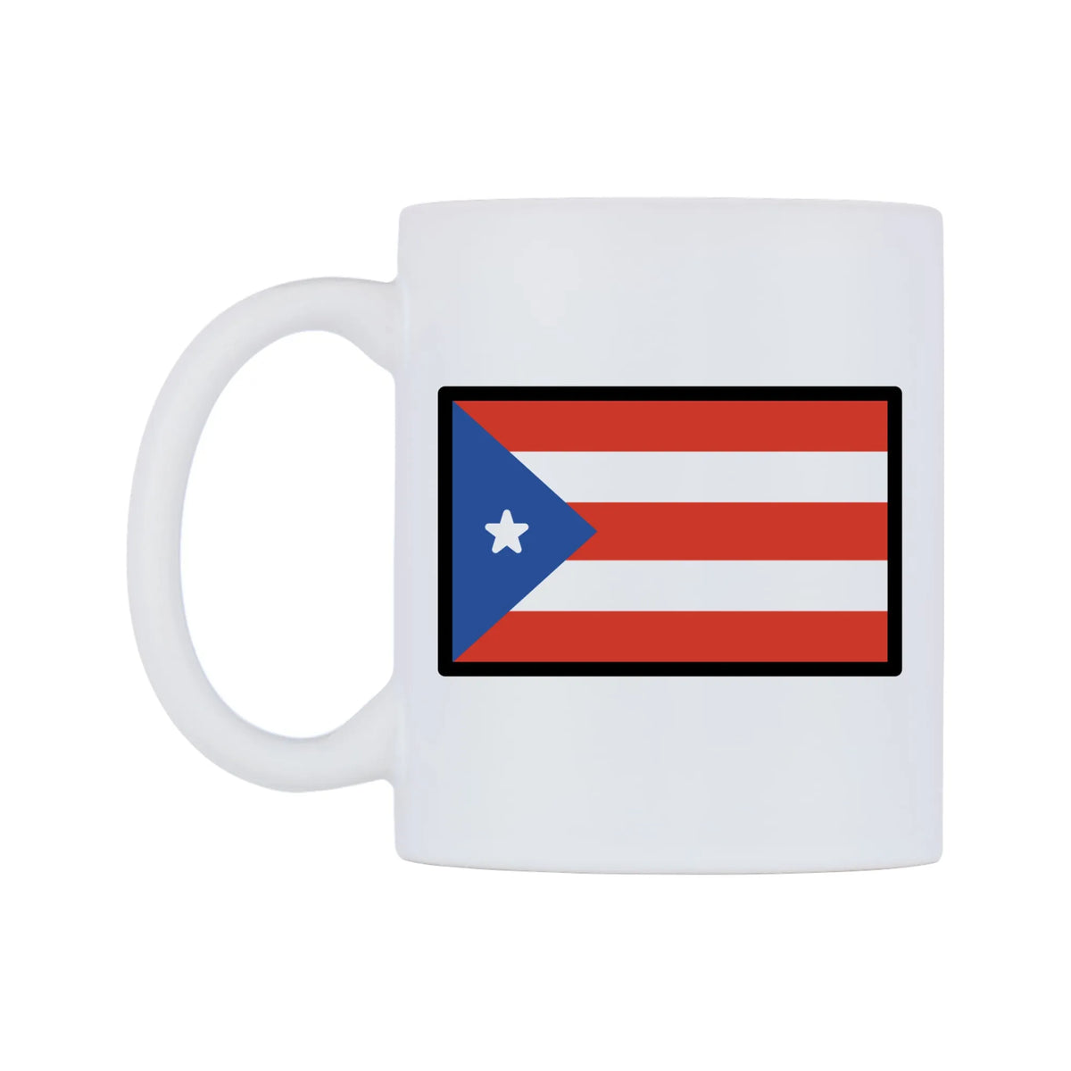 Puerto Rico Flag Emoji Mug — mug, right side, on a white background