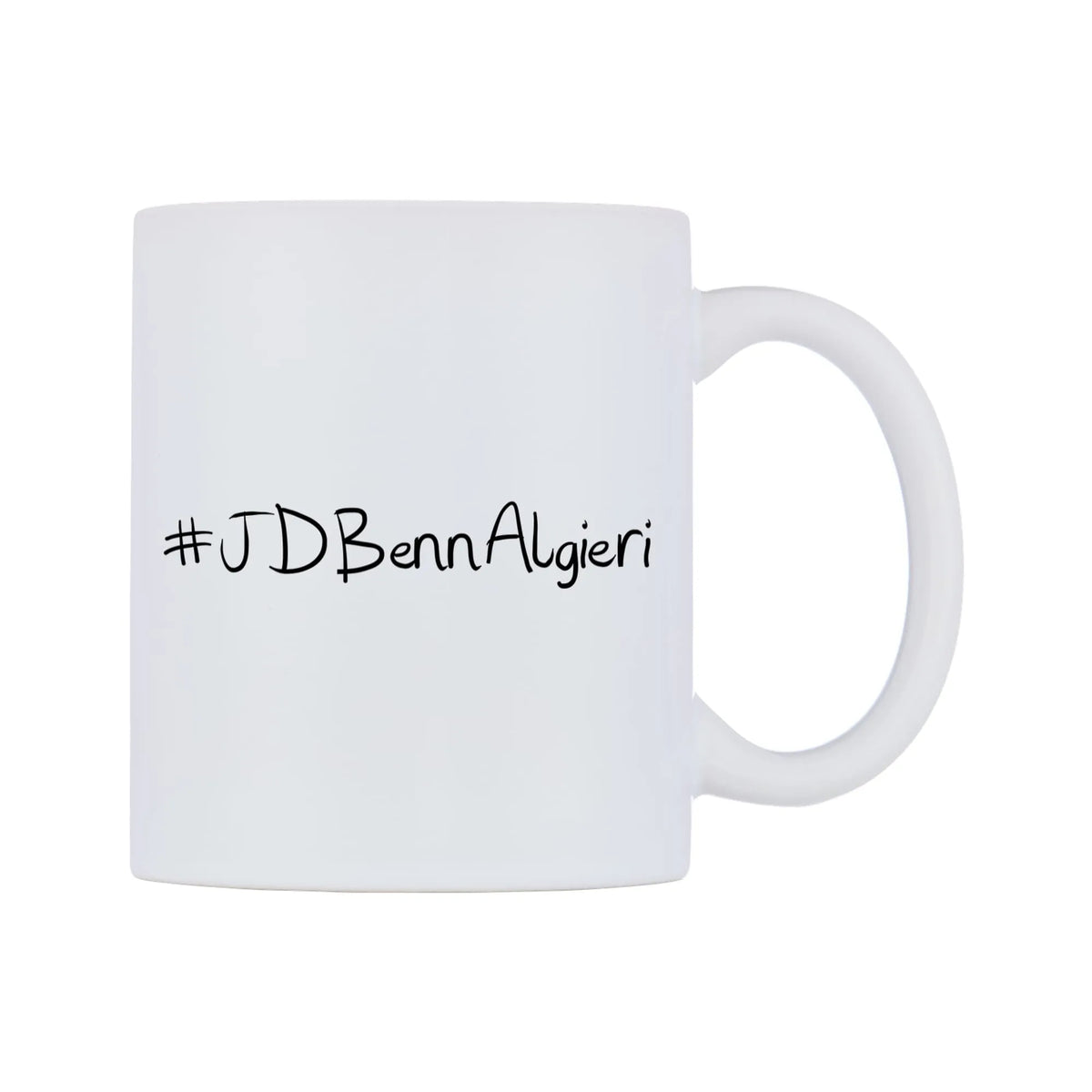 JDBennAlgieri Mug — mug, left side, on a white background