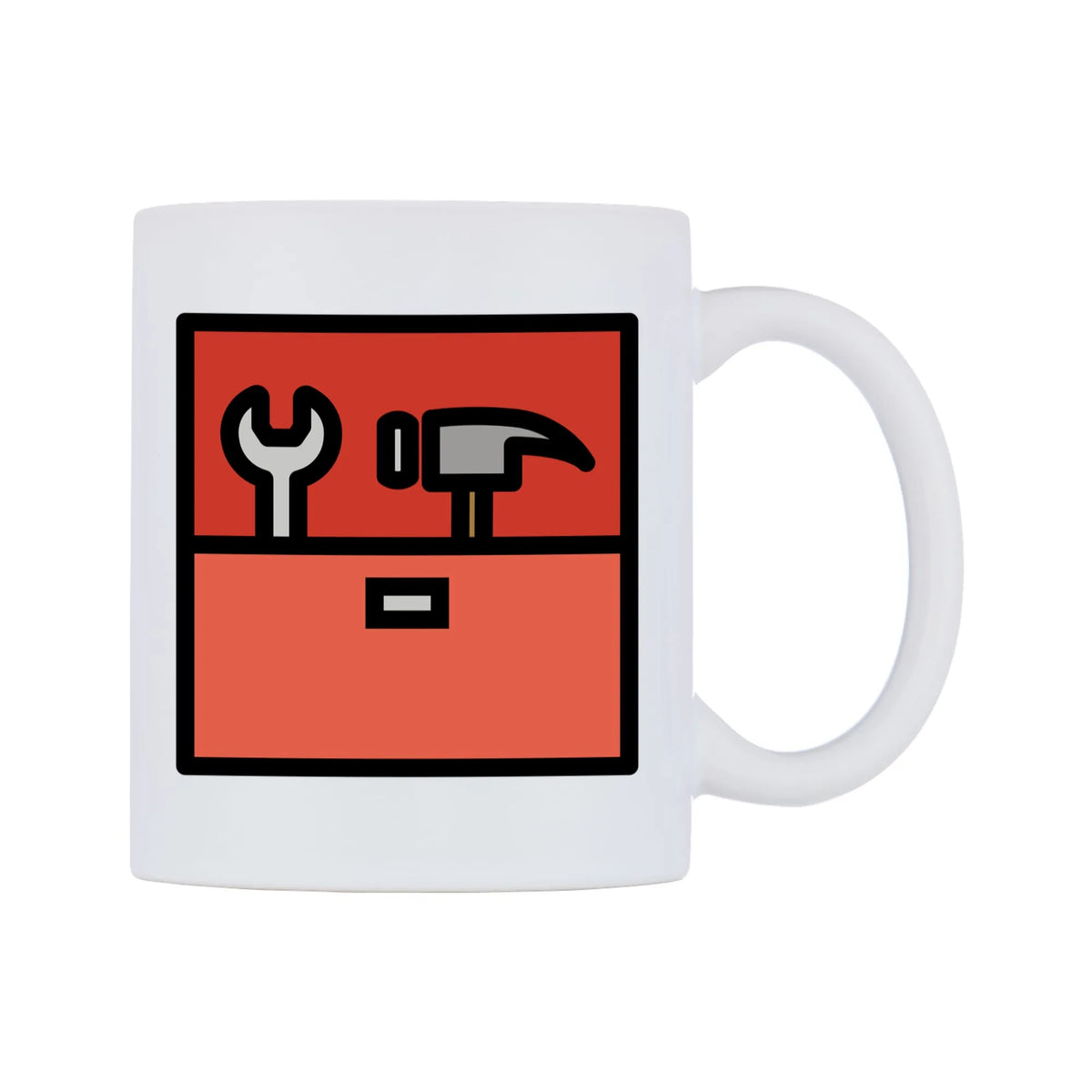 Toolbox Emoji Mug — mug, left side, on a white background
