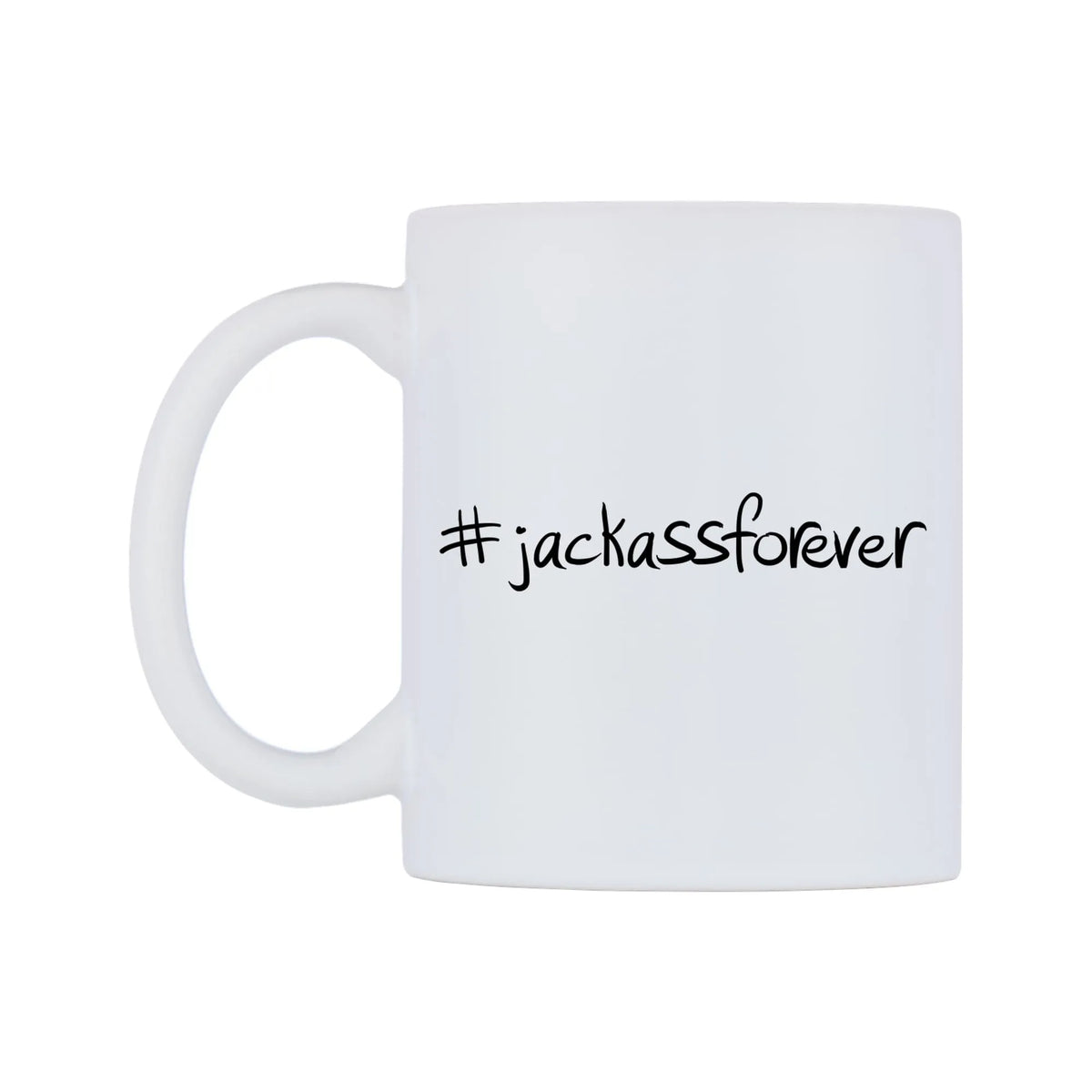 jackassforever Mug — mug, right side, on a white background