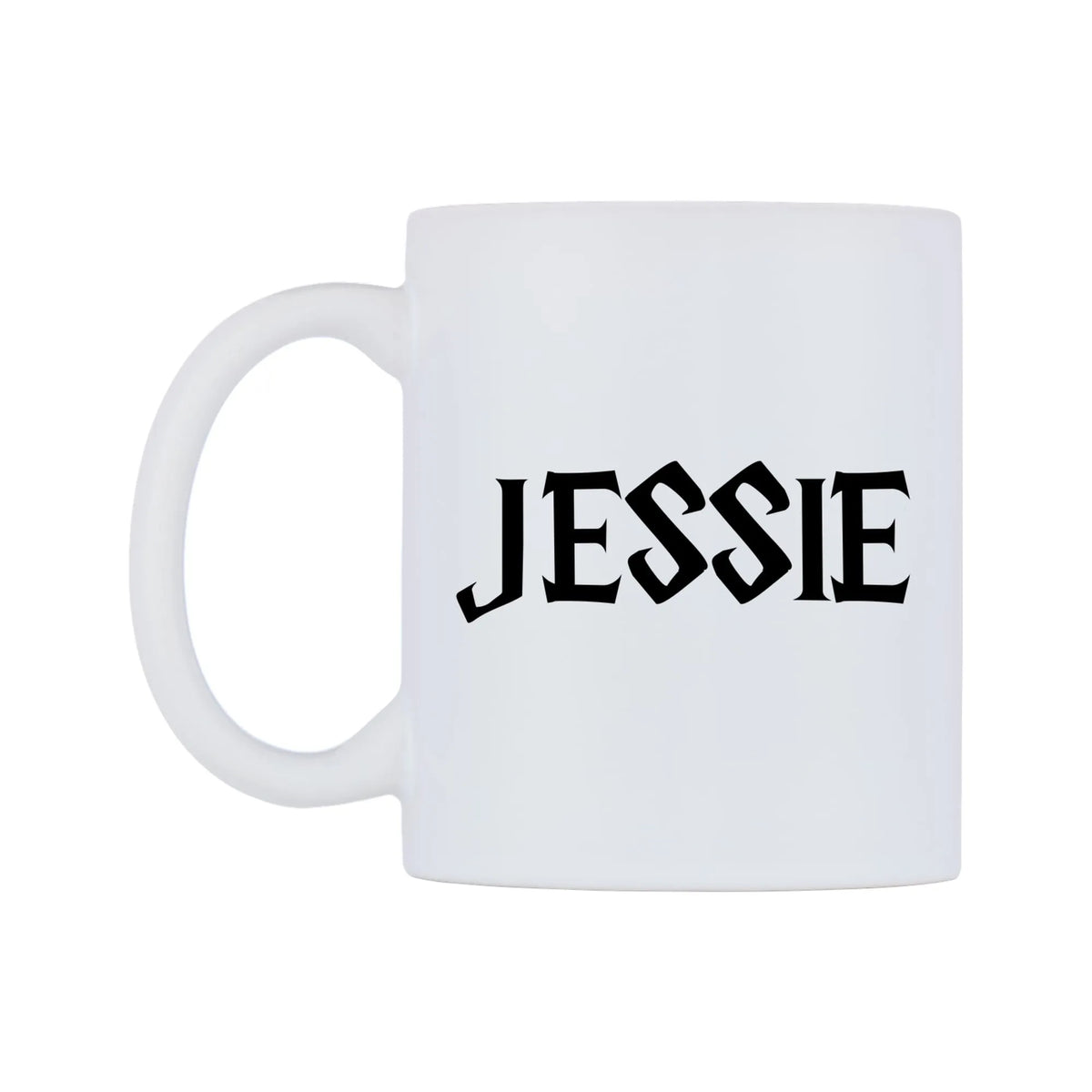 Jessie - Wizard Themed Mug — white 11oz gloss mug, right side, on a white background