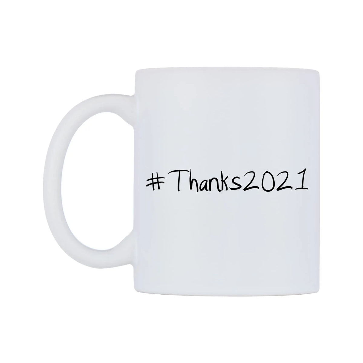Thanks2021 Mug — mug, right side, on a white background