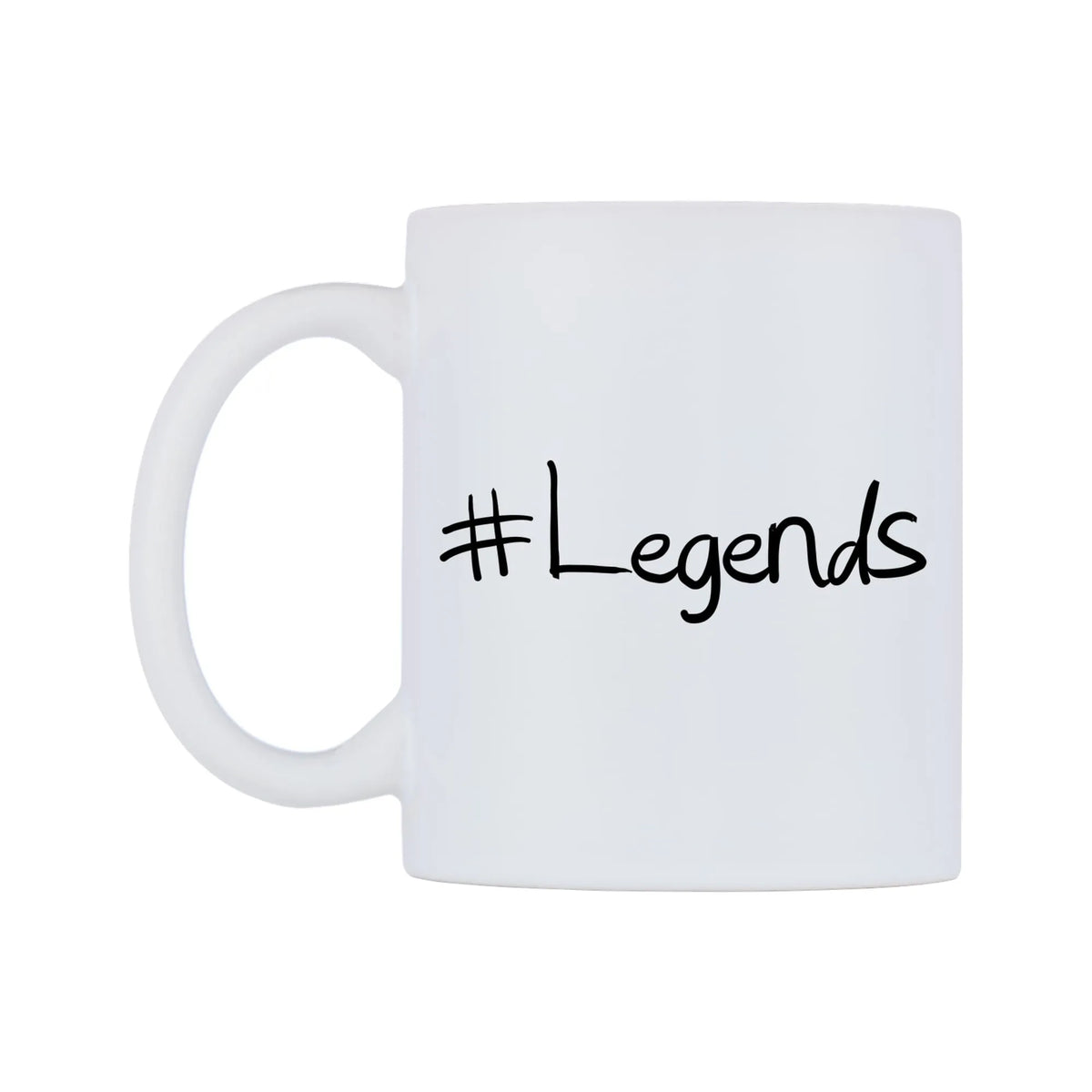 Legends Mug — mug, right side, on a white background