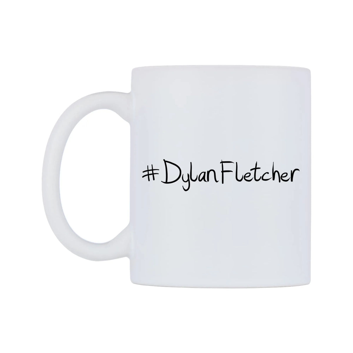 DylanFletcher Mug — mug, right side, on a white background