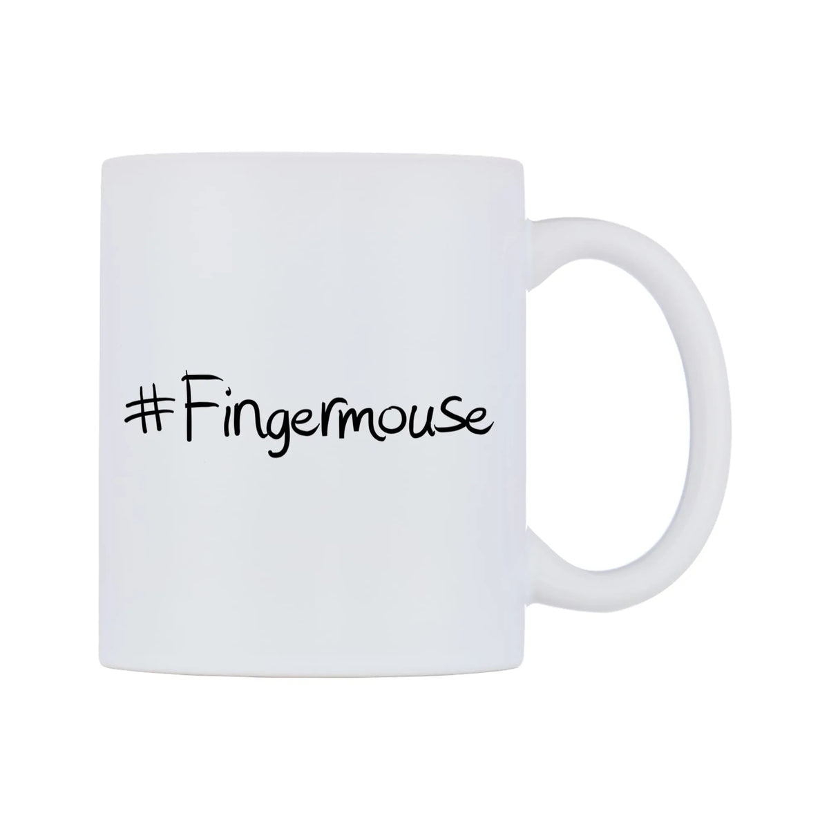 Fingermouse Mug — mug, left side, on a white background