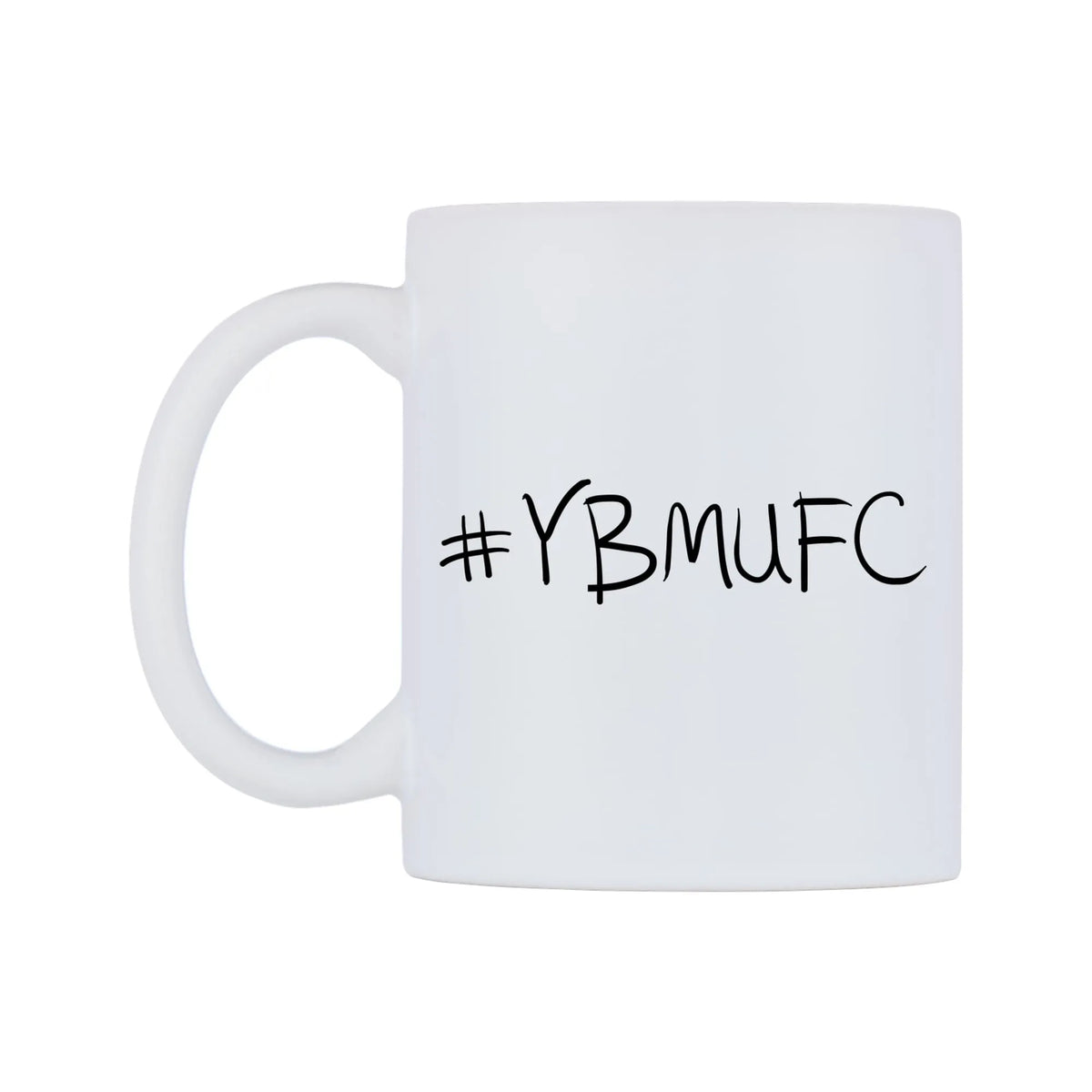 YBMUFC Mug — mug, right side, on a white background