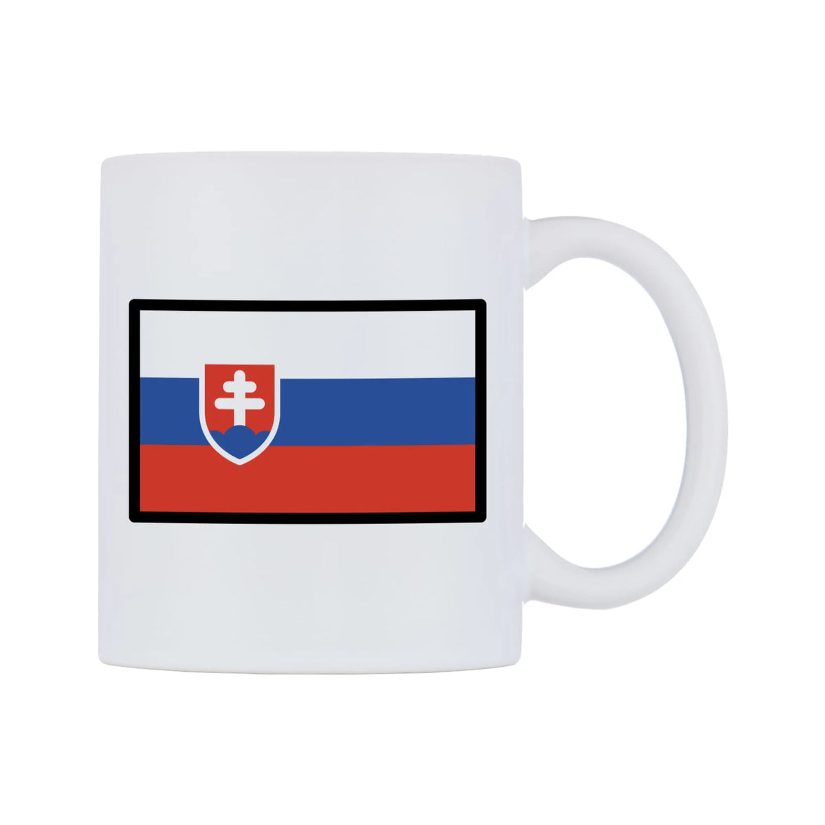 Slovakia Flag Emoji Mug — mug, left side, on a white background