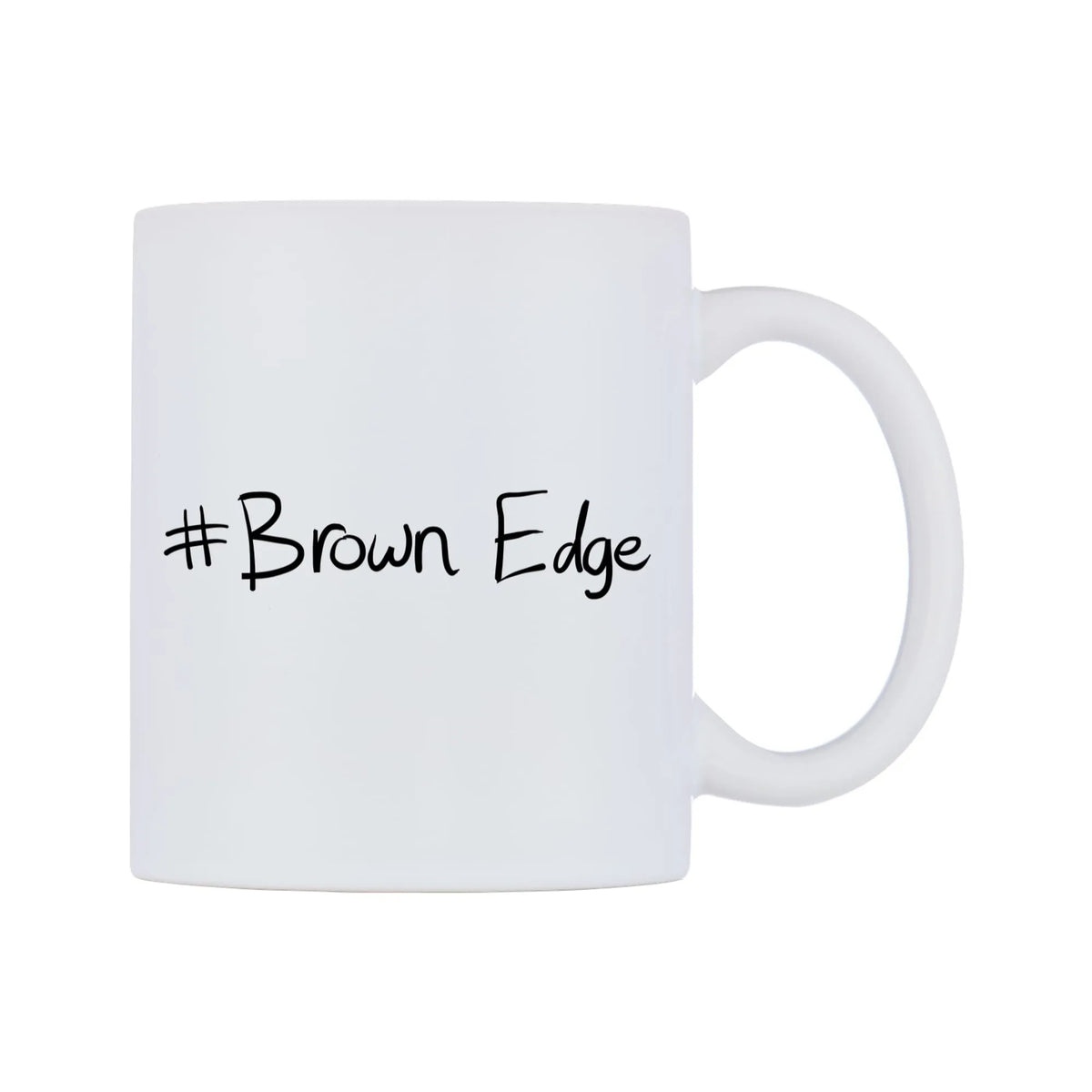 Brown Edge Mug — mug, left side, on a white background